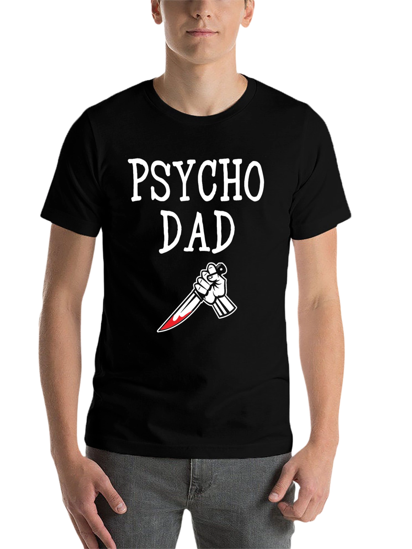 Black Psycho Dad Graphic T-Shirt view 7