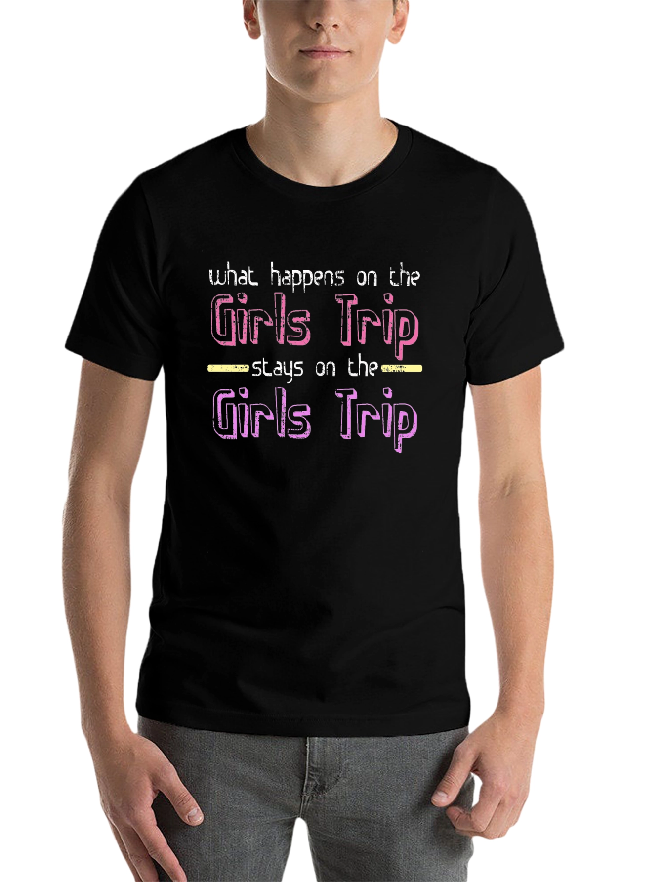 Black Girls Trip T-Shirt - What Happens On The Trip Stays view 7