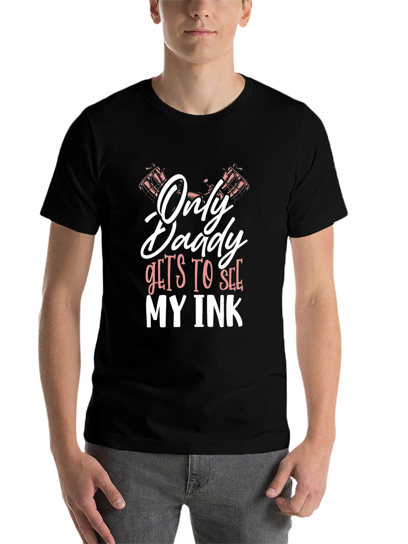 Black Only Daddy Gets To See My Ink T-Shirt view 7