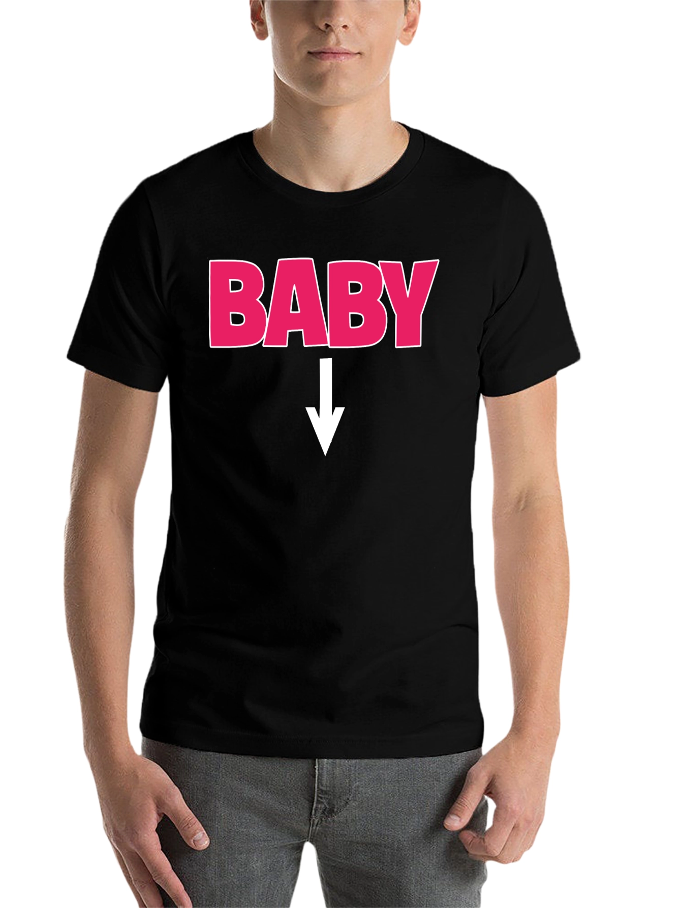 Black Baby On The Way Funny T-Shirt view 7