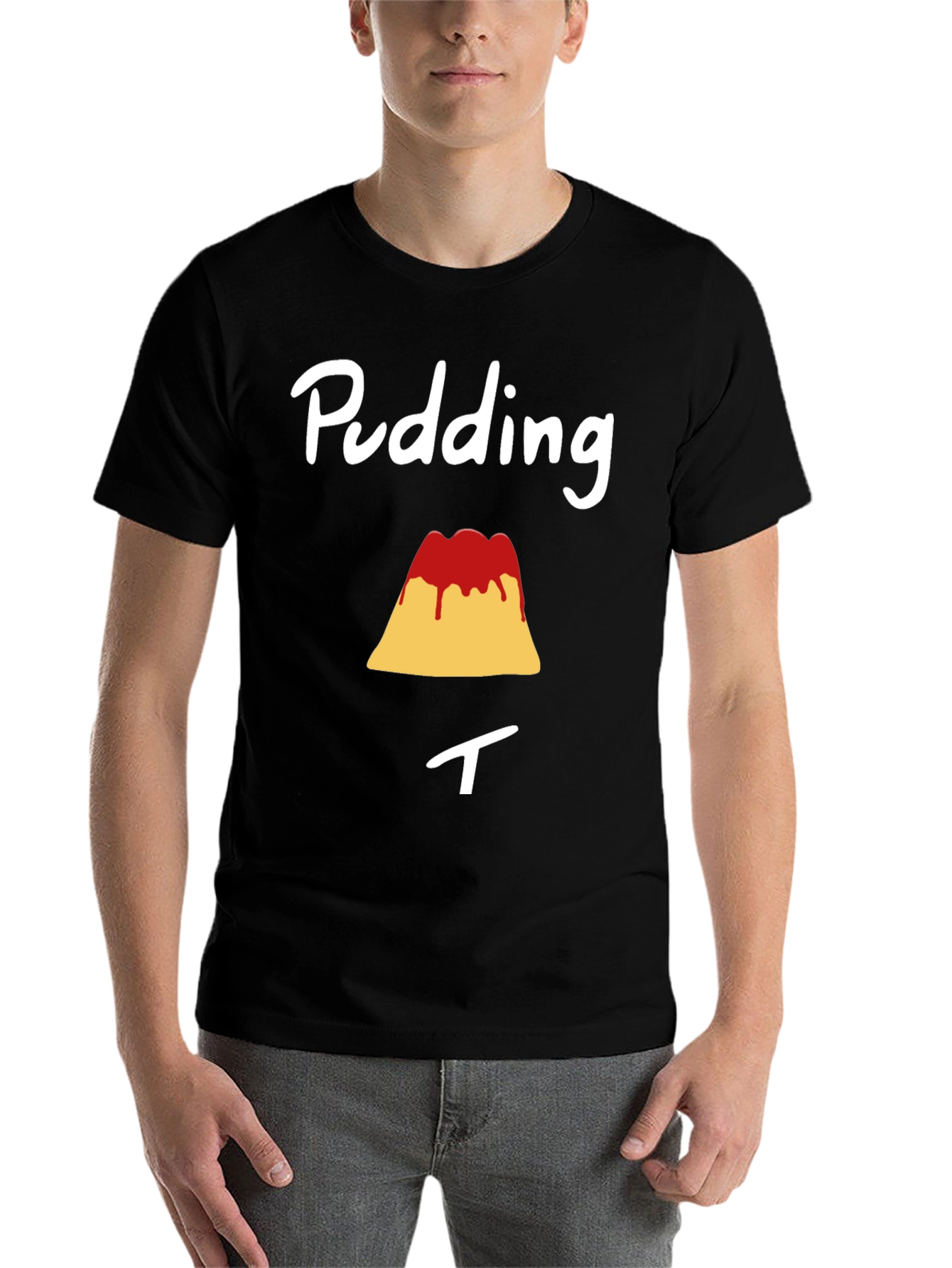 Black Pudding T-Shirt Funny Dessert Graphic Tee view 7