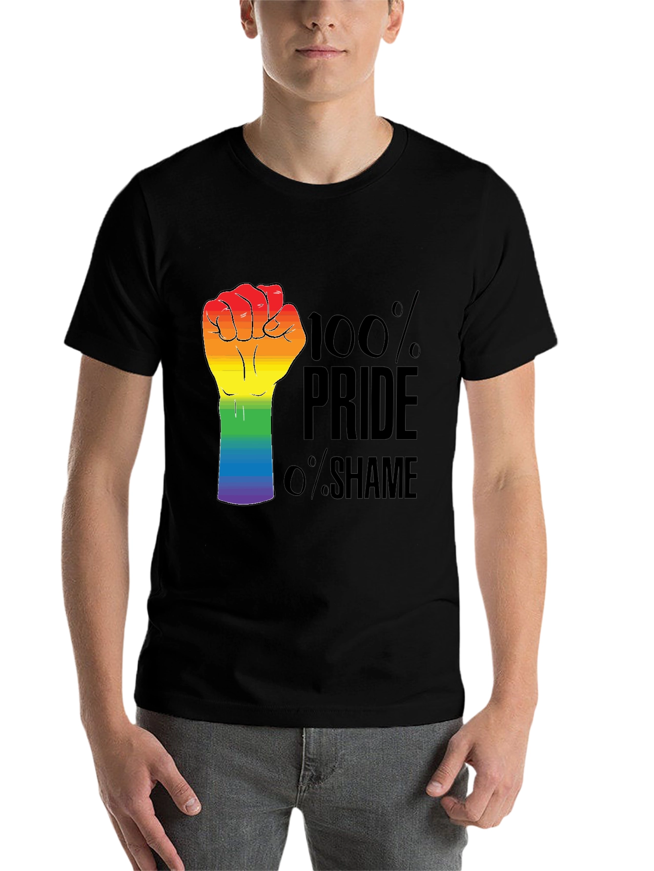 Black Pride Fist T-Shirt - LGBTQ+ Pride Month Apparel view 7