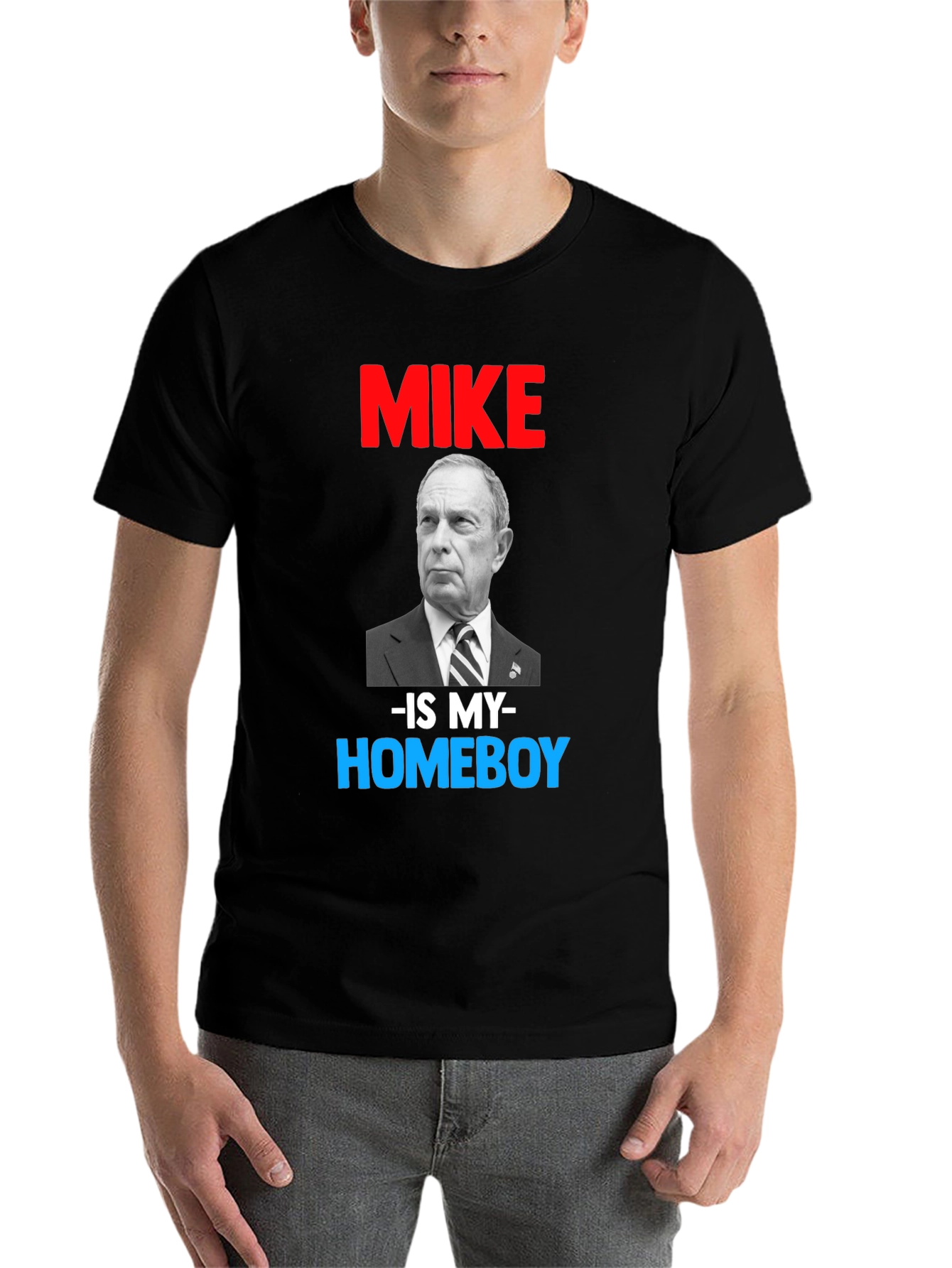 Black Mike Bloomberg Is My Homeboy T-Shirt view 7