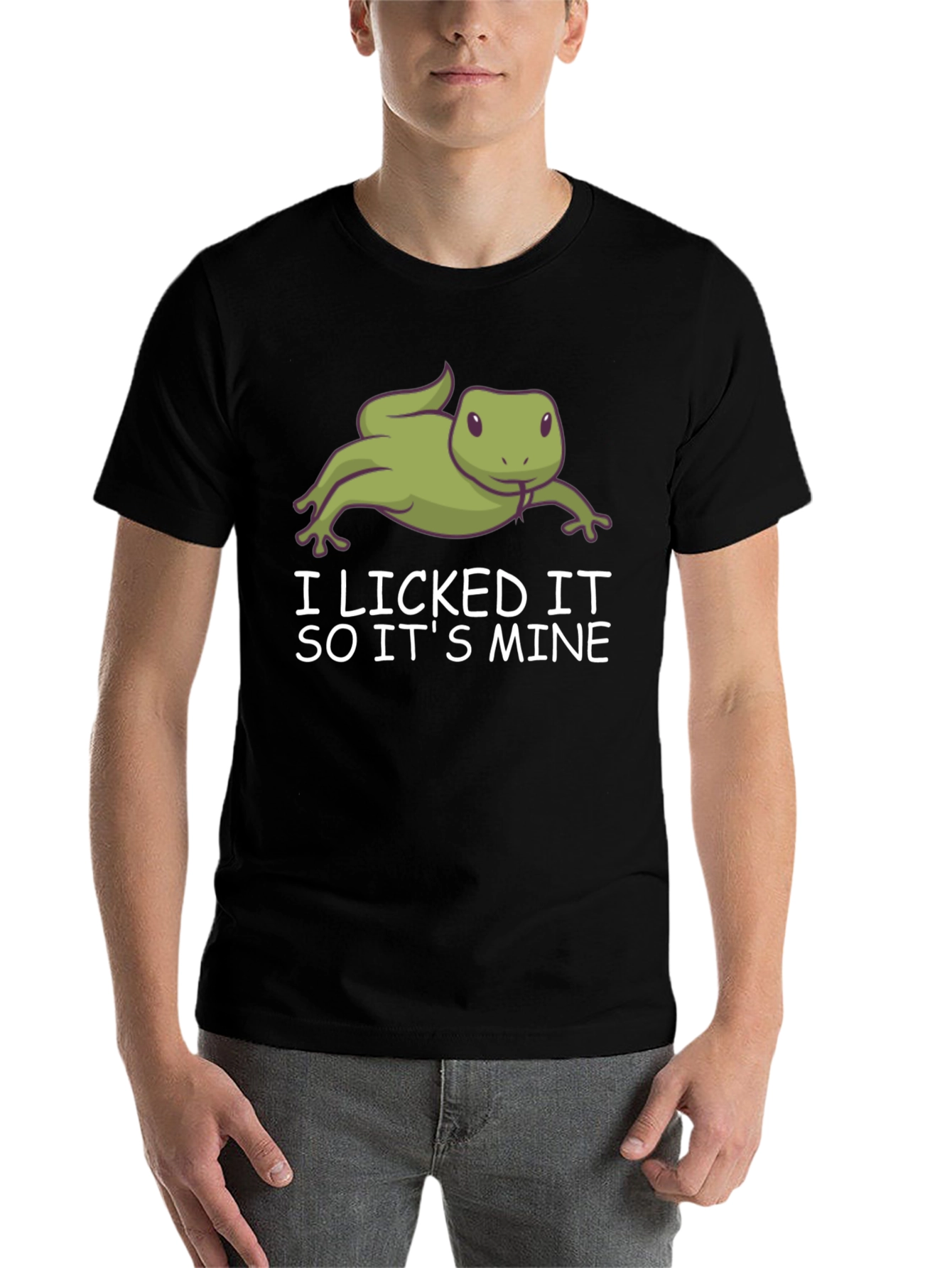 Black I Licked It So It's Mine T-Shirt view 7