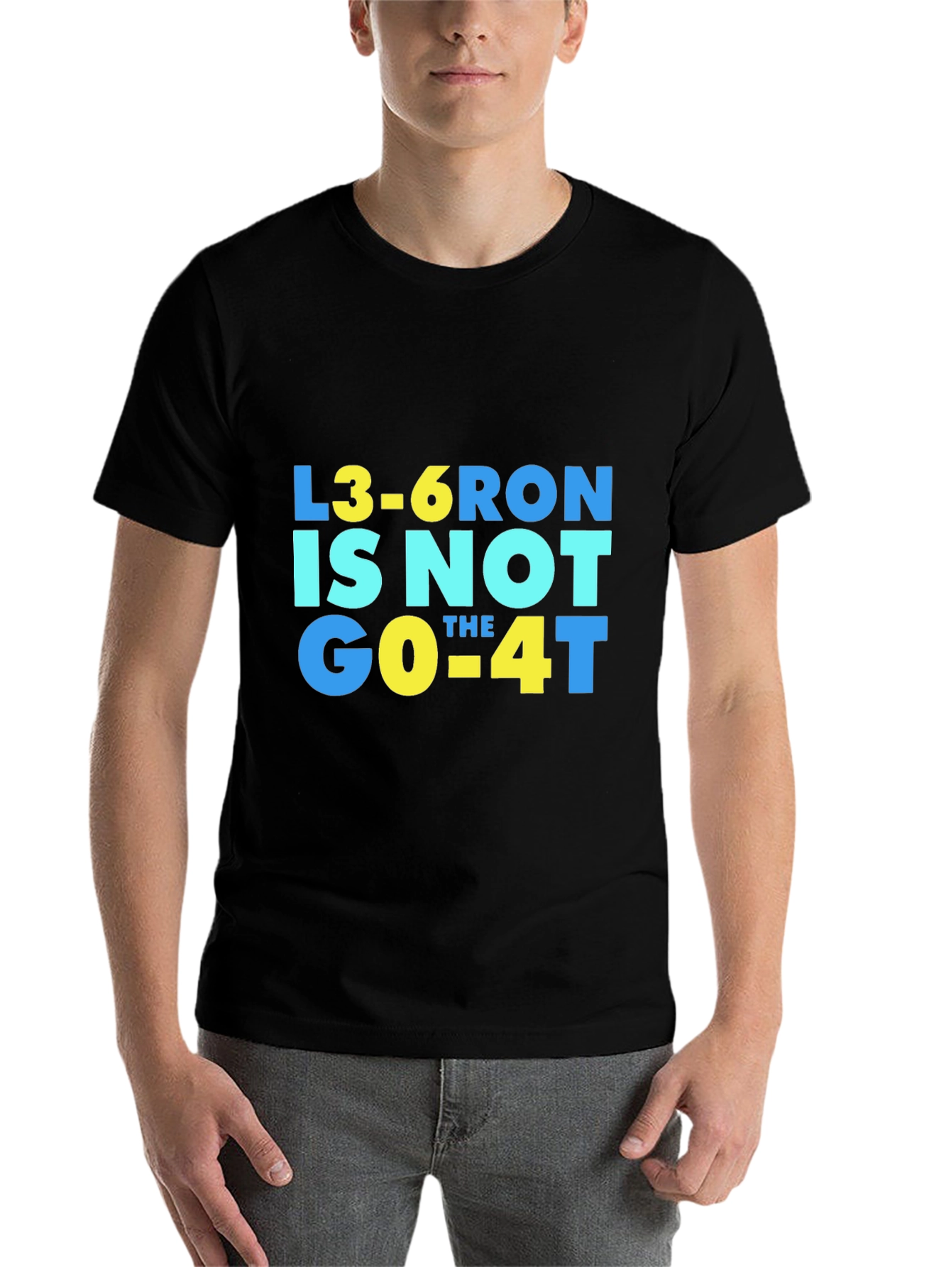 Black L3-6RON IS NOT the GO-4T T-Shirt view 7