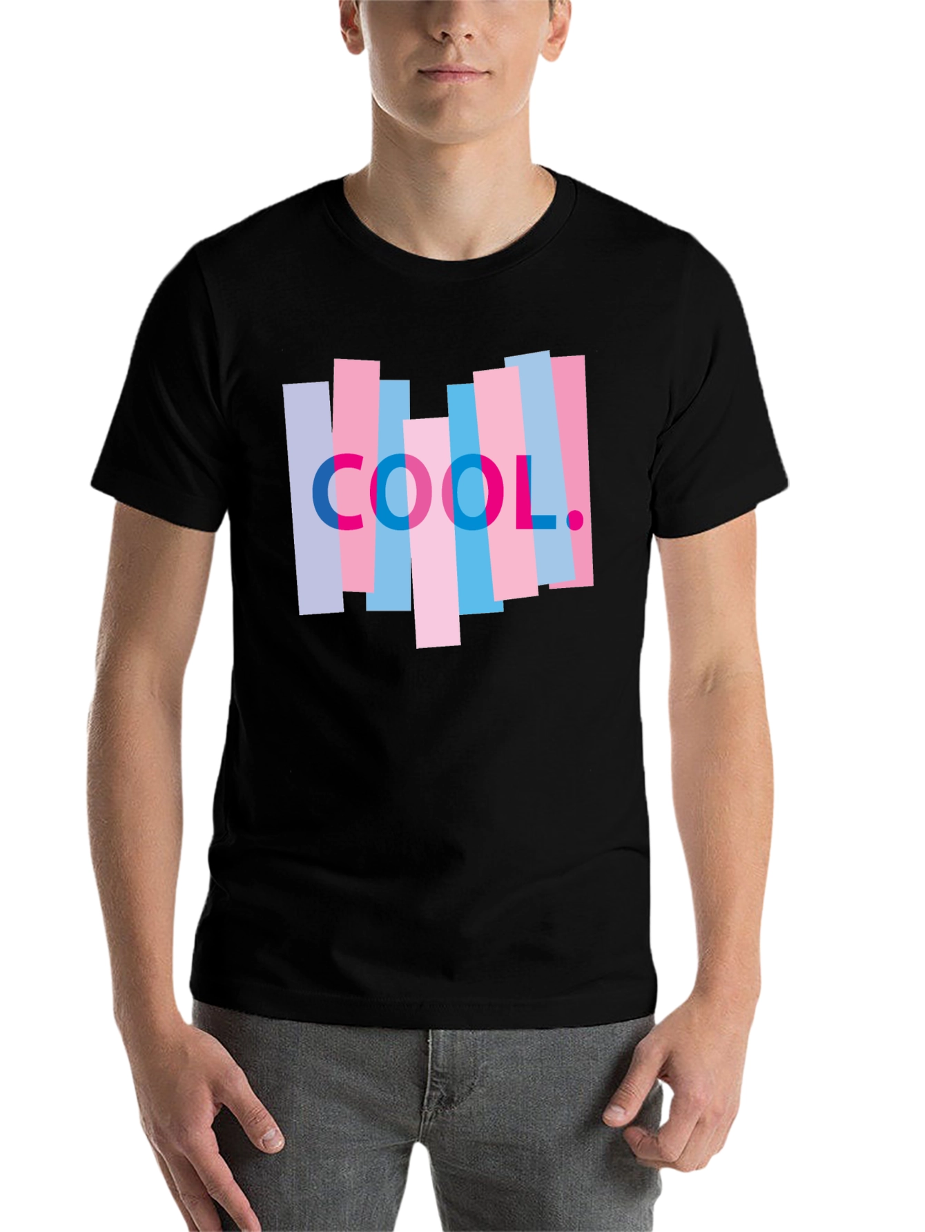 Black Cool Graphic Tee - Modern Casual Shirt view 7