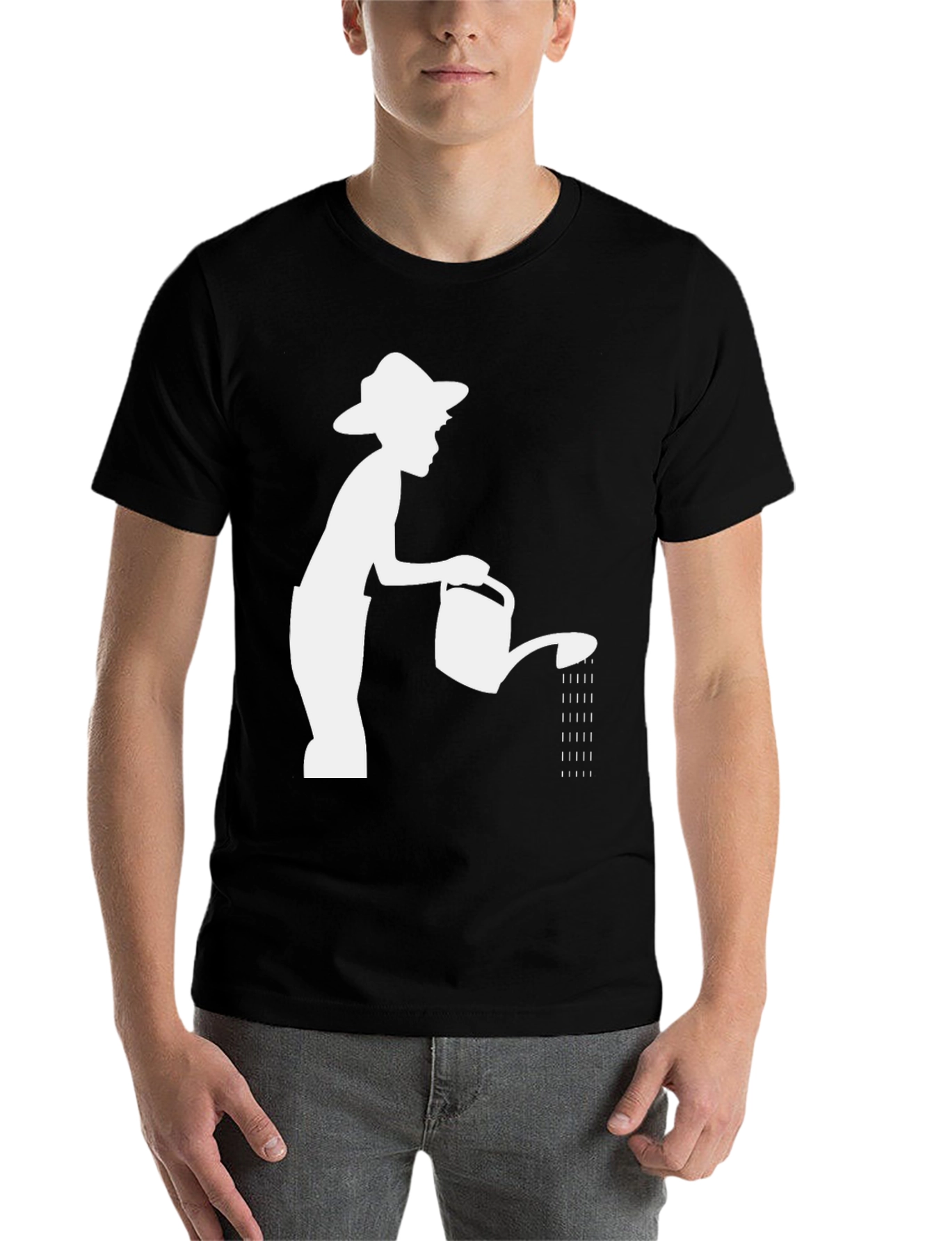 Black Gardener Graphic Tee - Black Cotton T-Shirt view 7