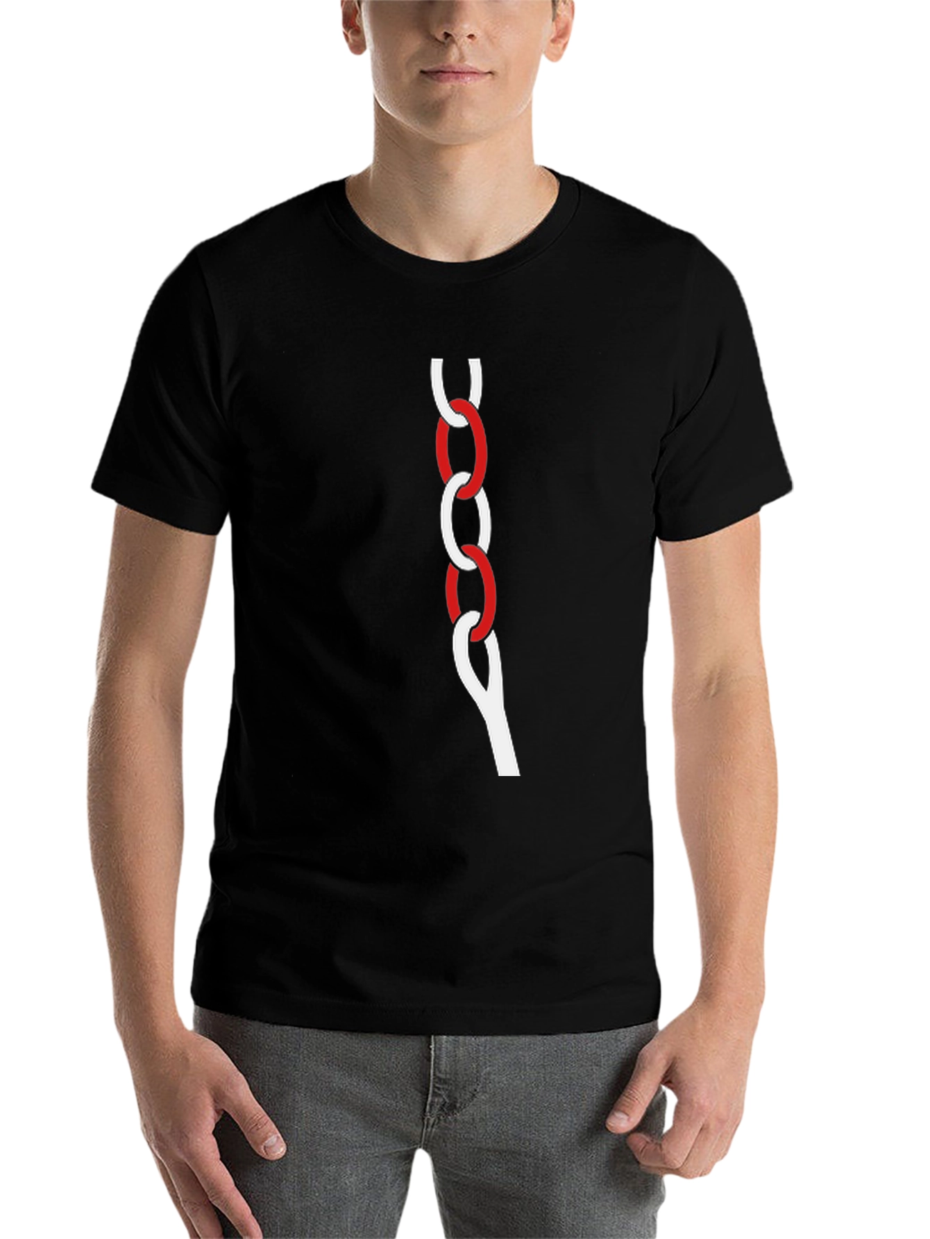 Black Graphic Chain T-Shirt - Black view 7
