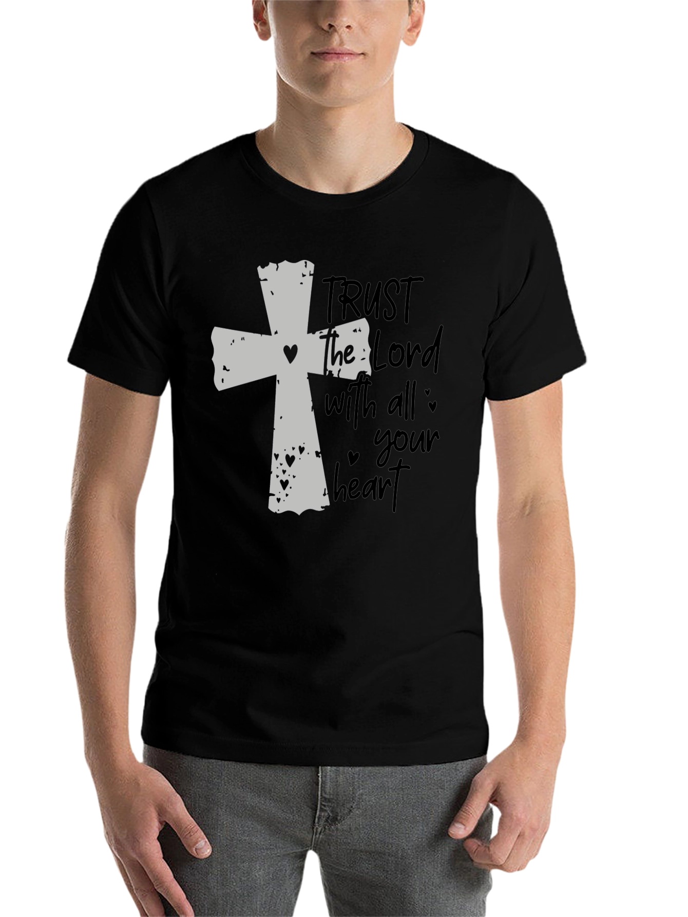 Black Faithful Black T-Shirt: Trust the Lord view 7