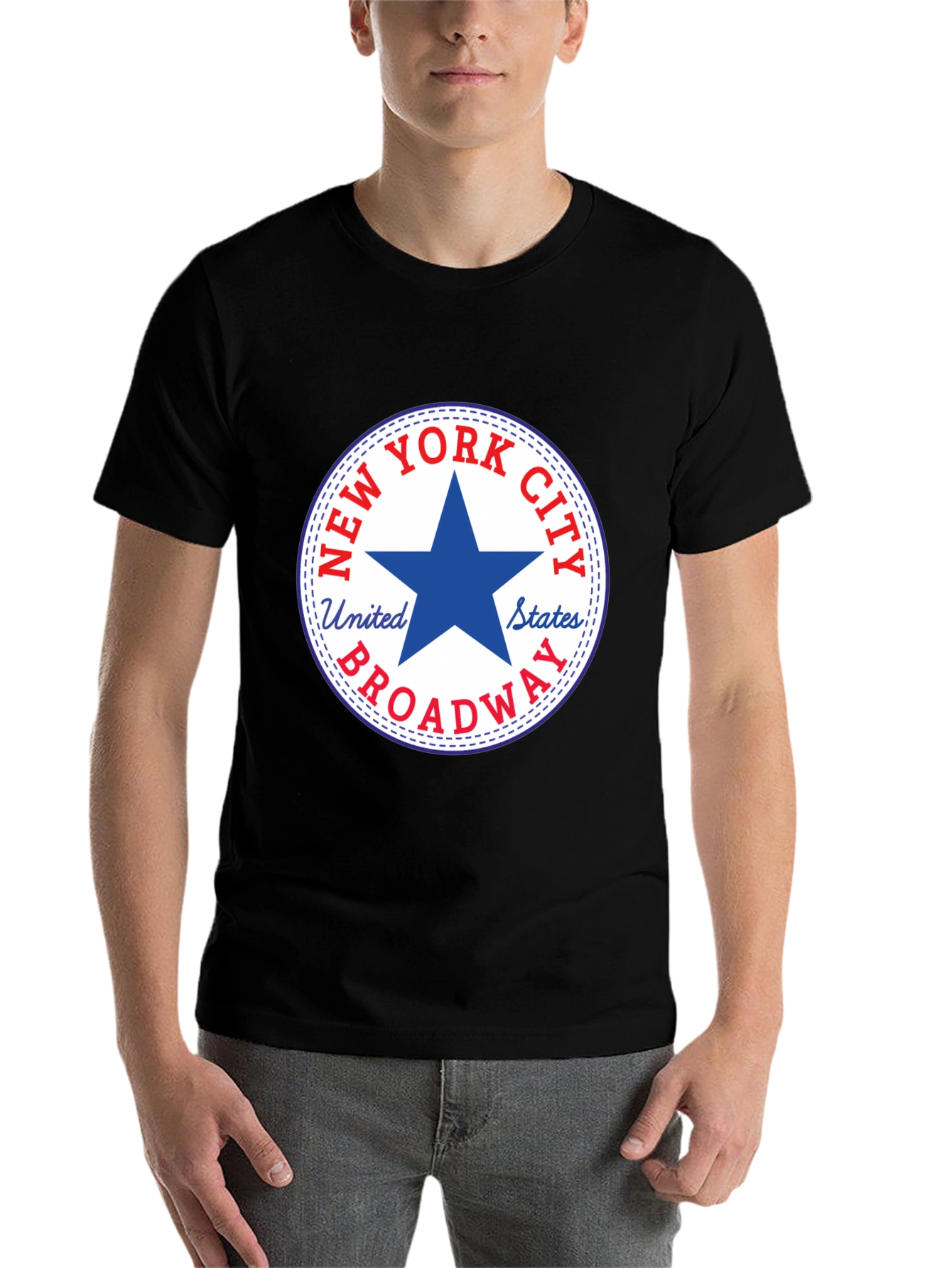 Black New York City Broadway Star Graphic T-Shirt view 7