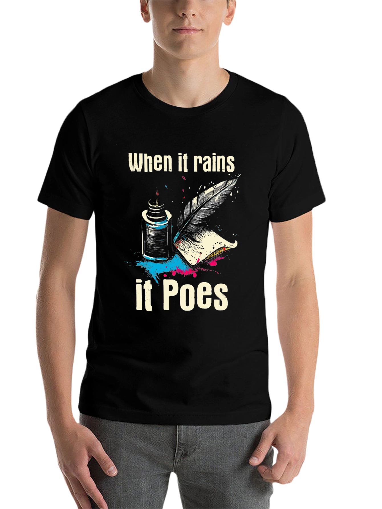 When It Rains It Poes T-Shirt - 7