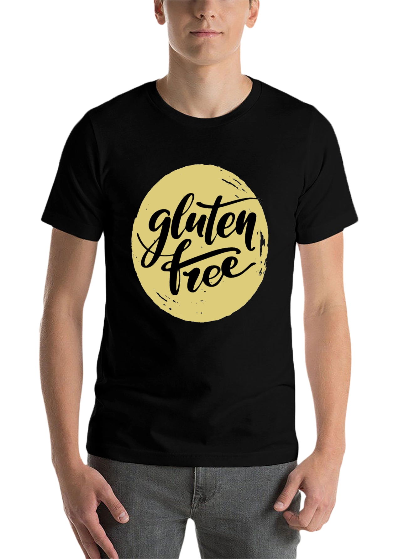 Black Gluten Free Graphic Tee - Trendy Unisex T-Shirt view 7