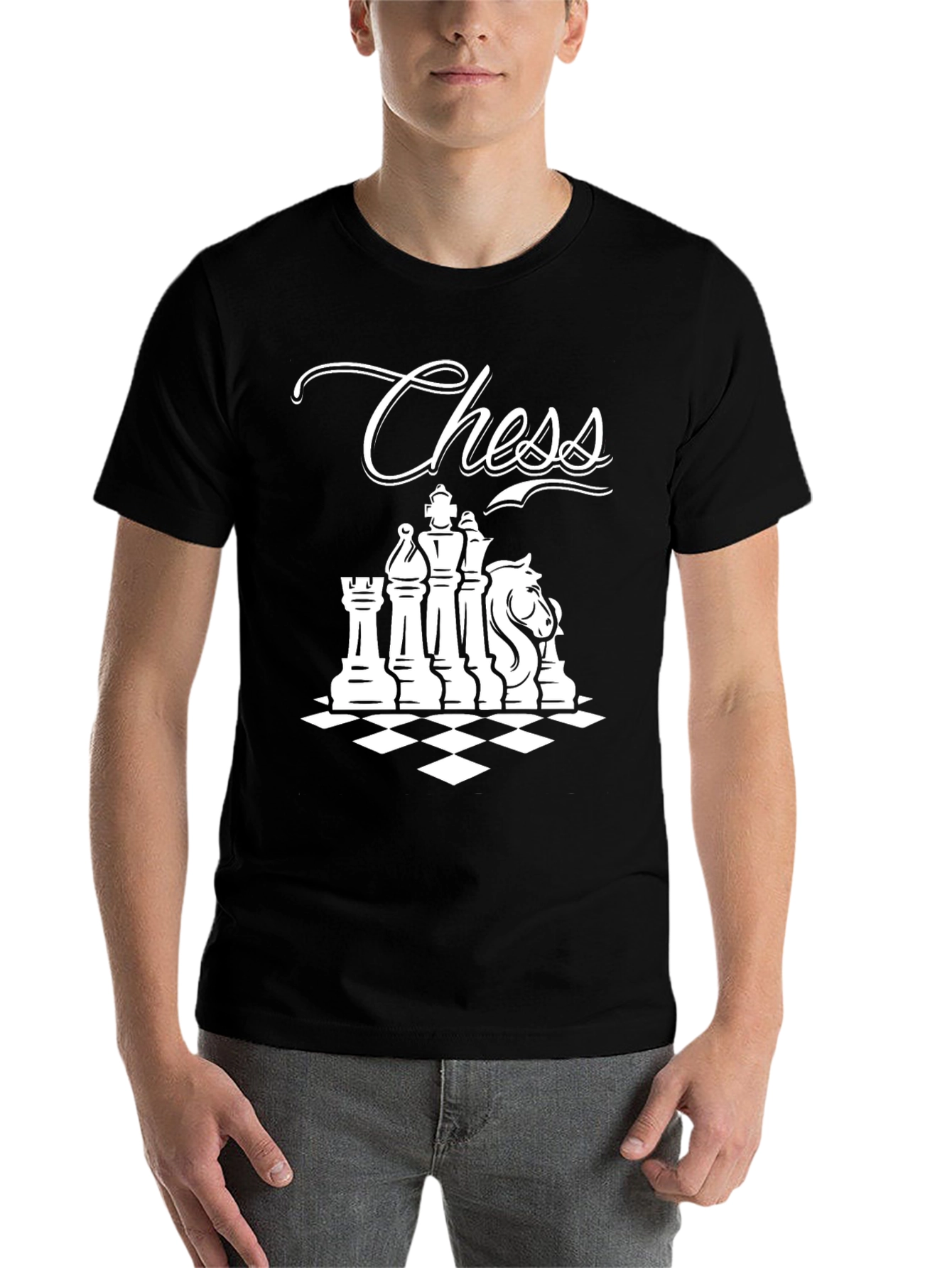 Black Chess Lover T-Shirt - Graphic Chess Piece Design view 7