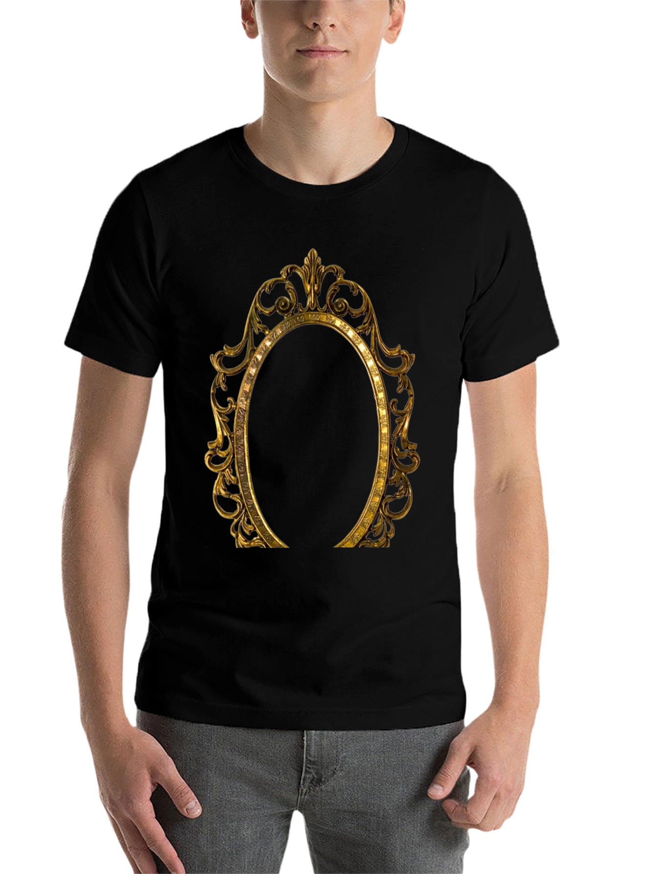 Ornate Gold Frame Graphic Tee - 7