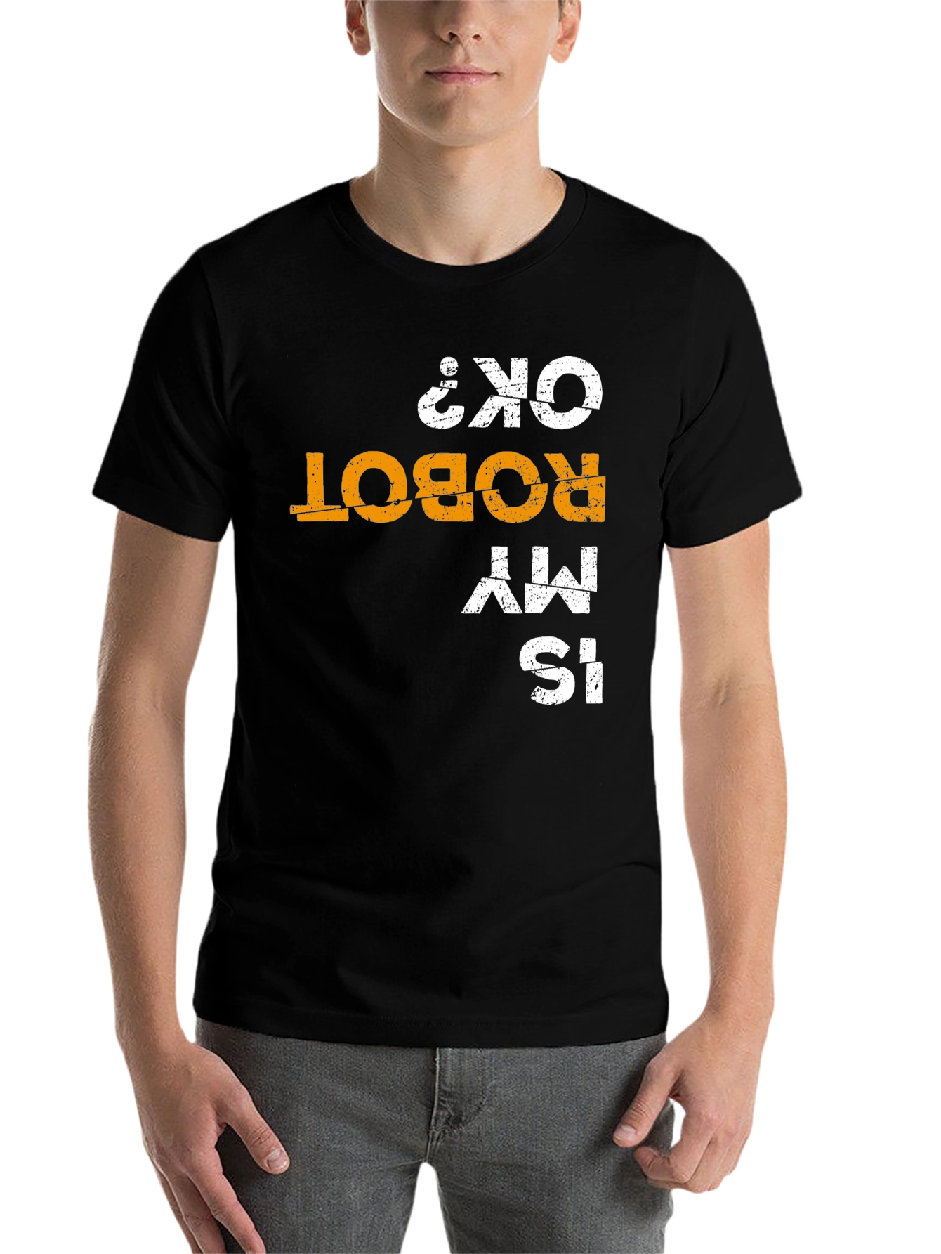 Black Is My Robot OK? Graphic Tee view 7