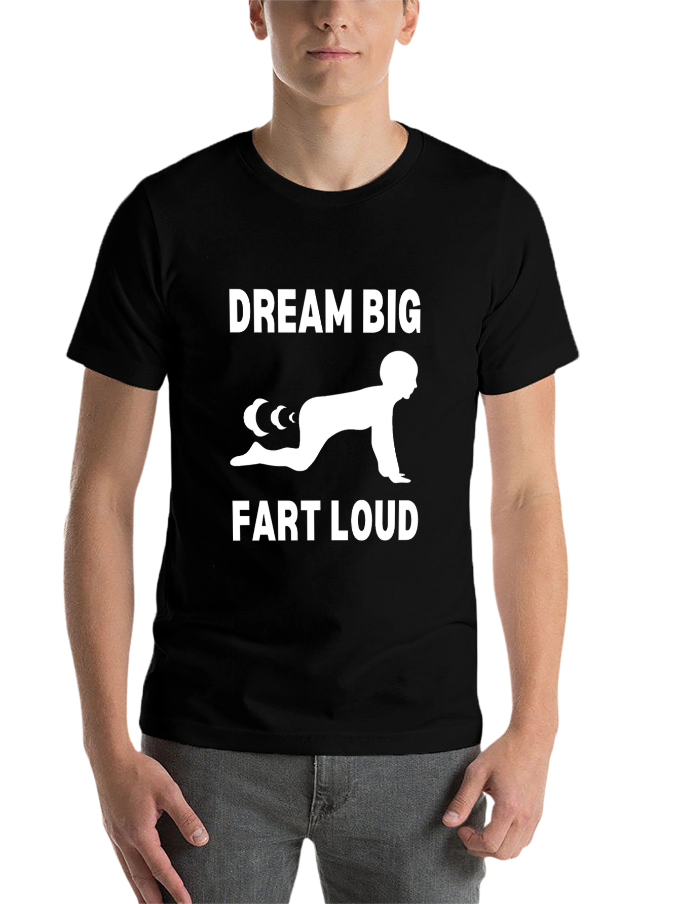 Black Dream Big, Fart Loud T-Shirt view 7