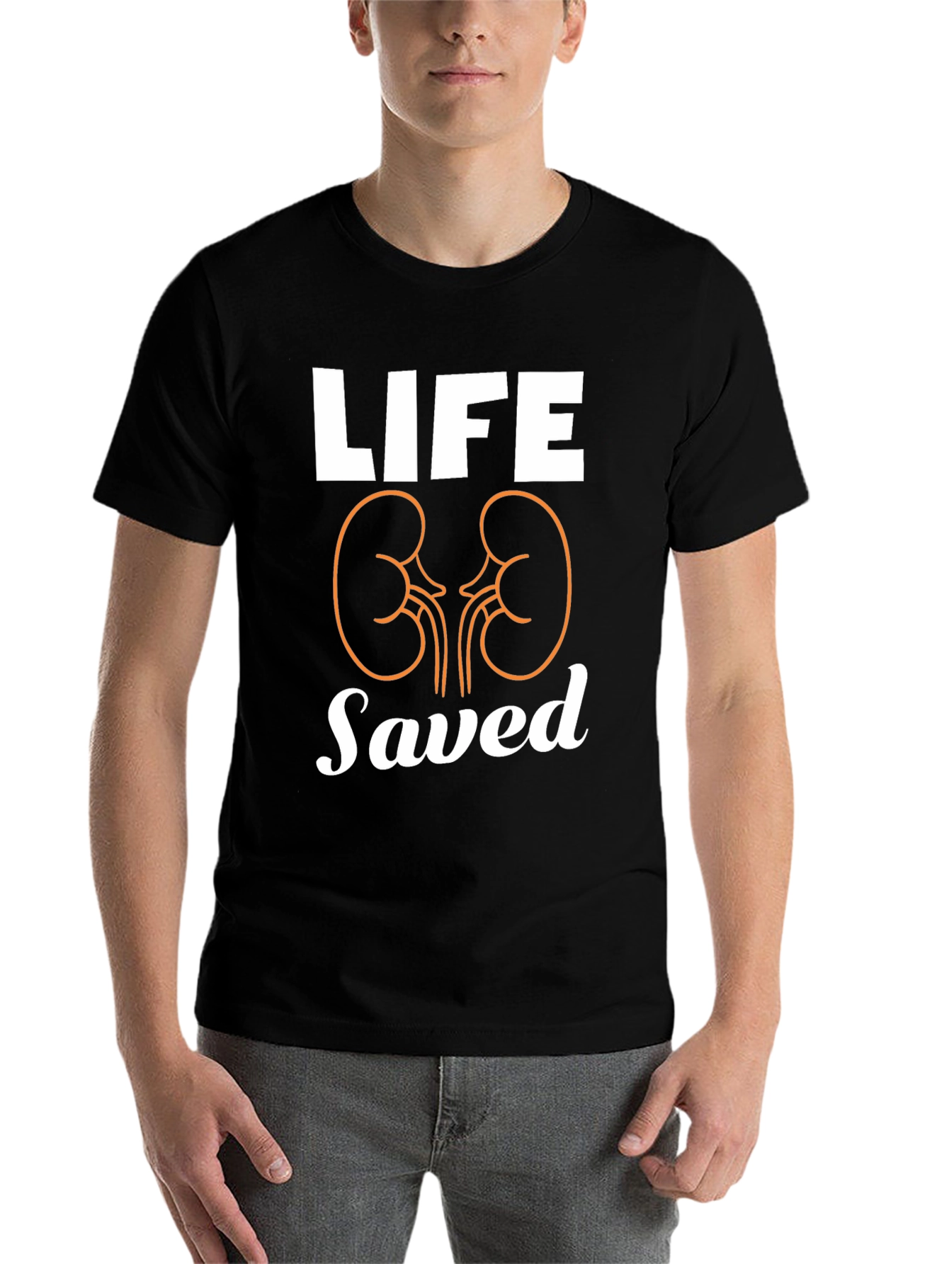 Black Life Saved Kidney T-Shirt for Organ Donation view 7