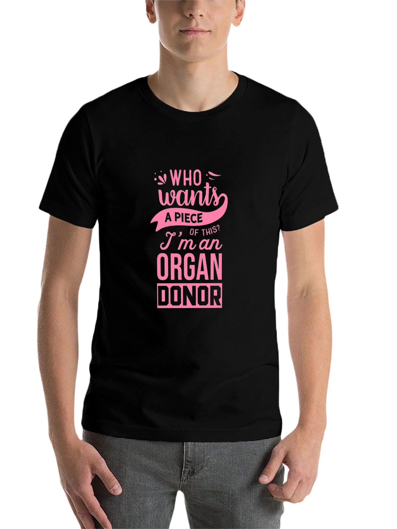 Black Organ Donor T-Shirt - Funny Awareness Tee view 7