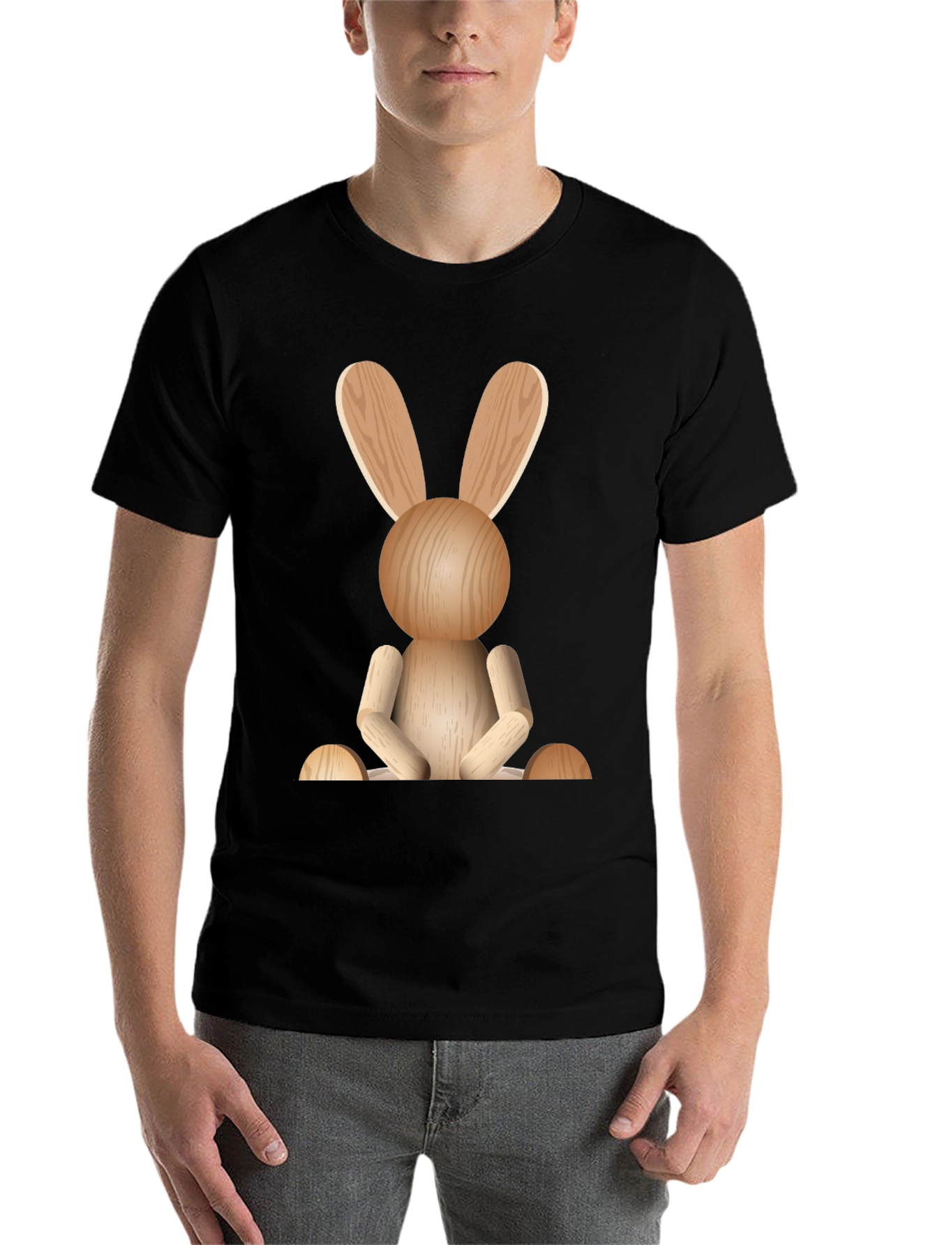 Black Wooden Rabbit T-Shirt view 7