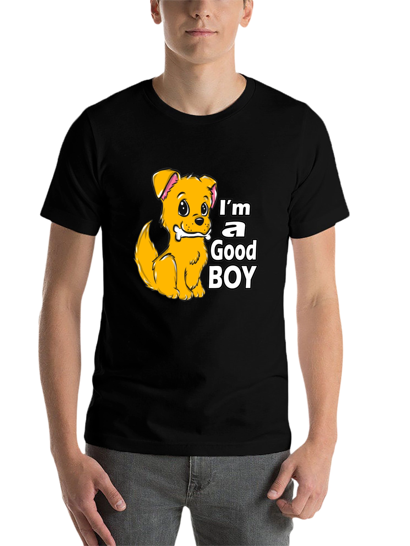 Black I'm a Good Boy Dog T-Shirt view 7