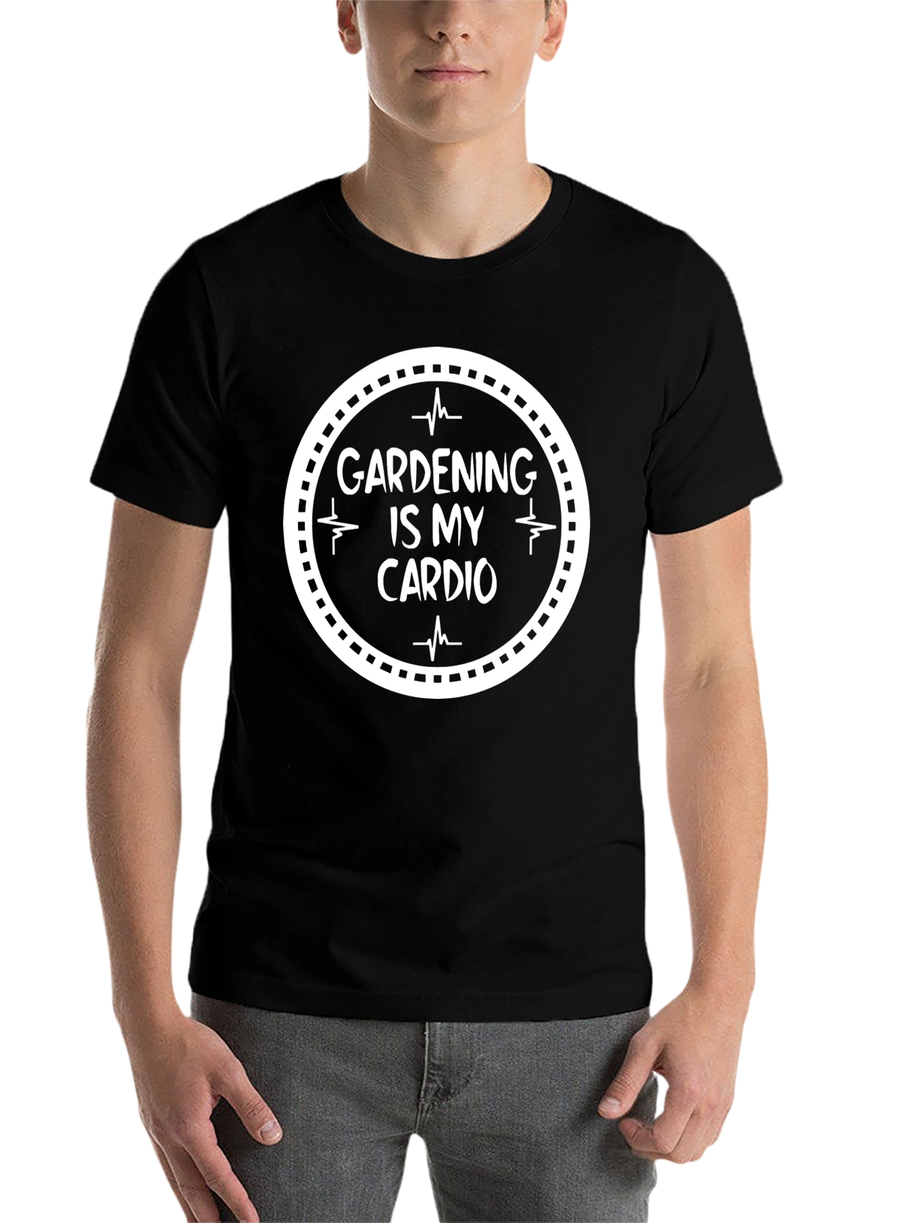 Black Gardening is My Cardio Black T-Shirt view 7