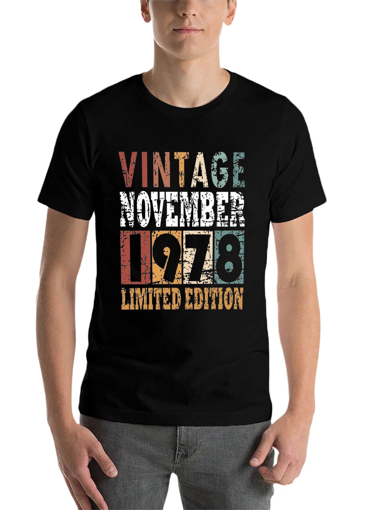 Black Vintage November 1978 Limited Edition T-Shirt view 7