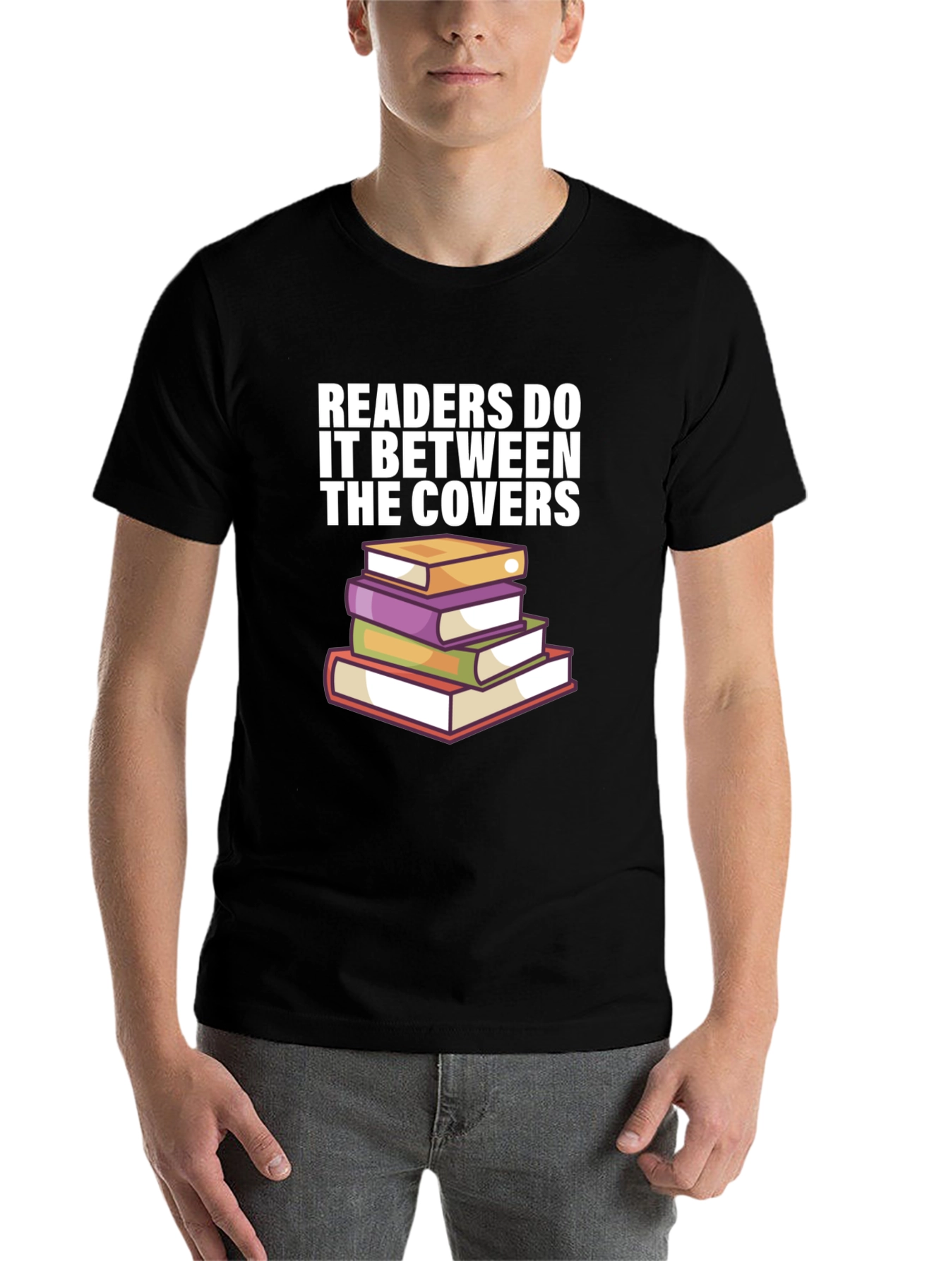 Black Readers Do It Between the Covers Funny Book Lover T-Shirt view 7