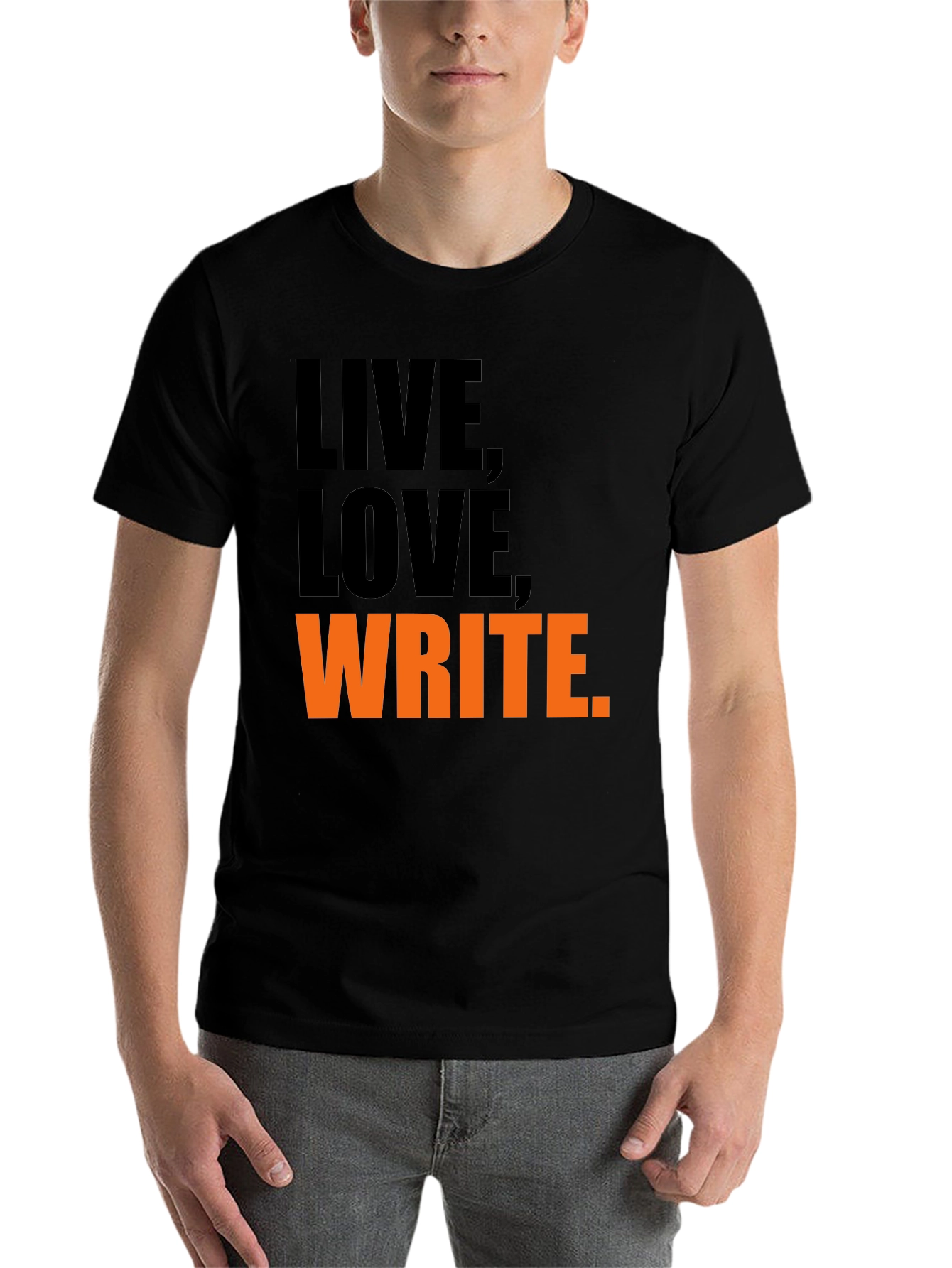 Black Live, Love, Write Graphic Tee view 7