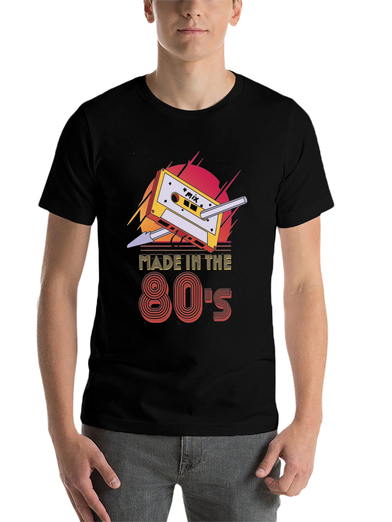 Black Retro 80's Mixtape T-Shirt - Vintage Style view 7