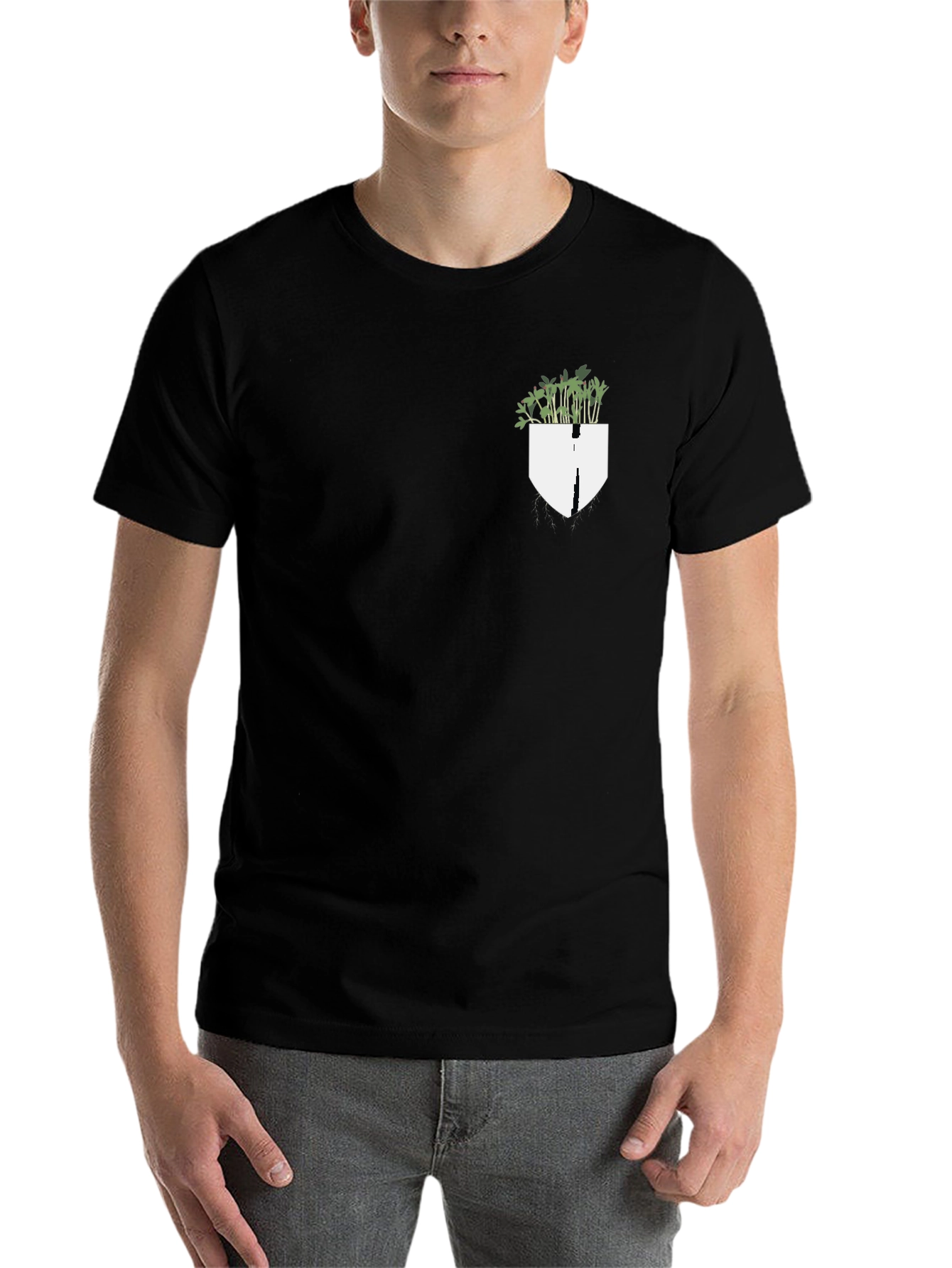 Black Plant Pocket Black Tee view 7