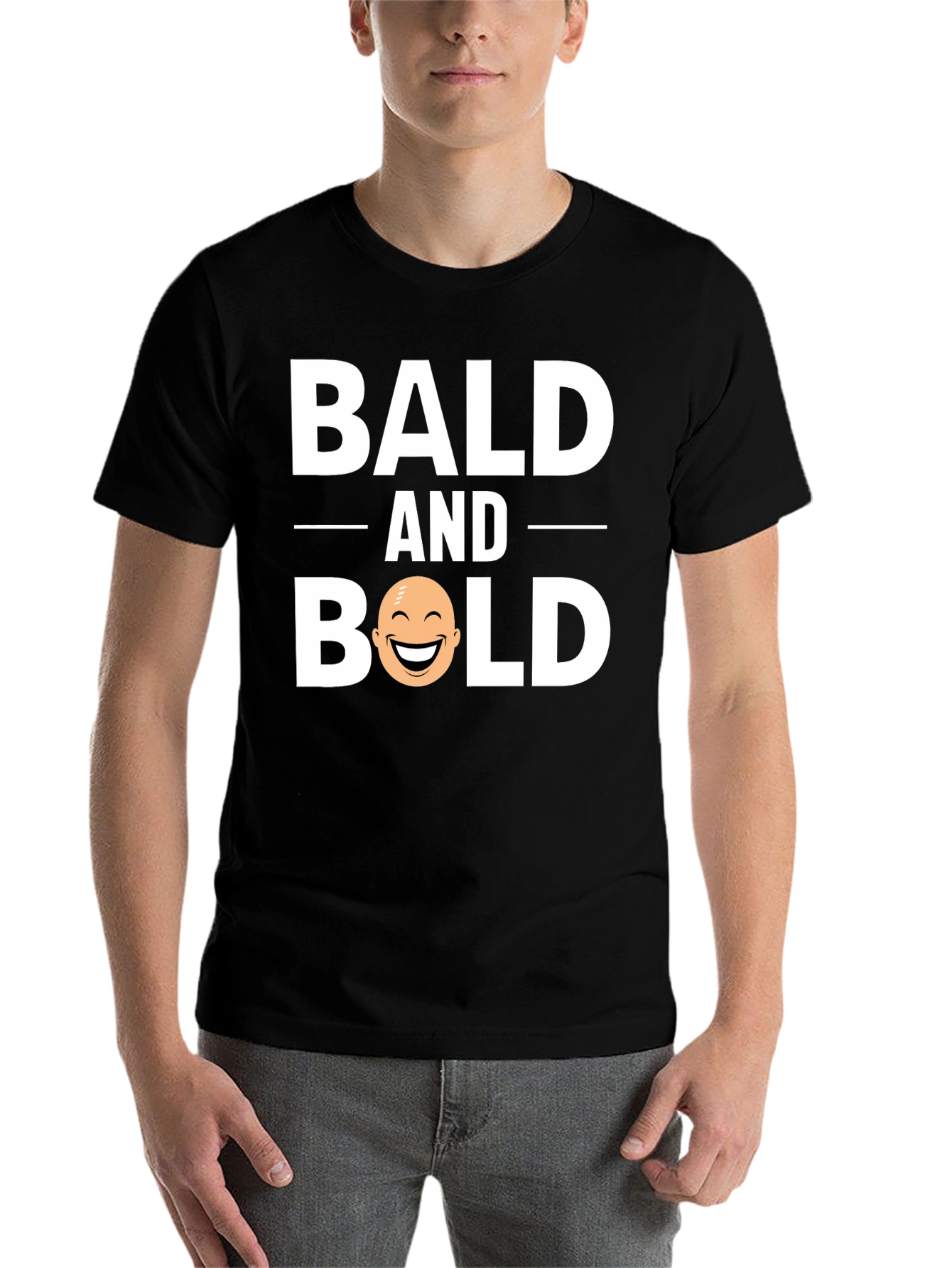 Black Bald and Bold Graphic T-Shirt view 7