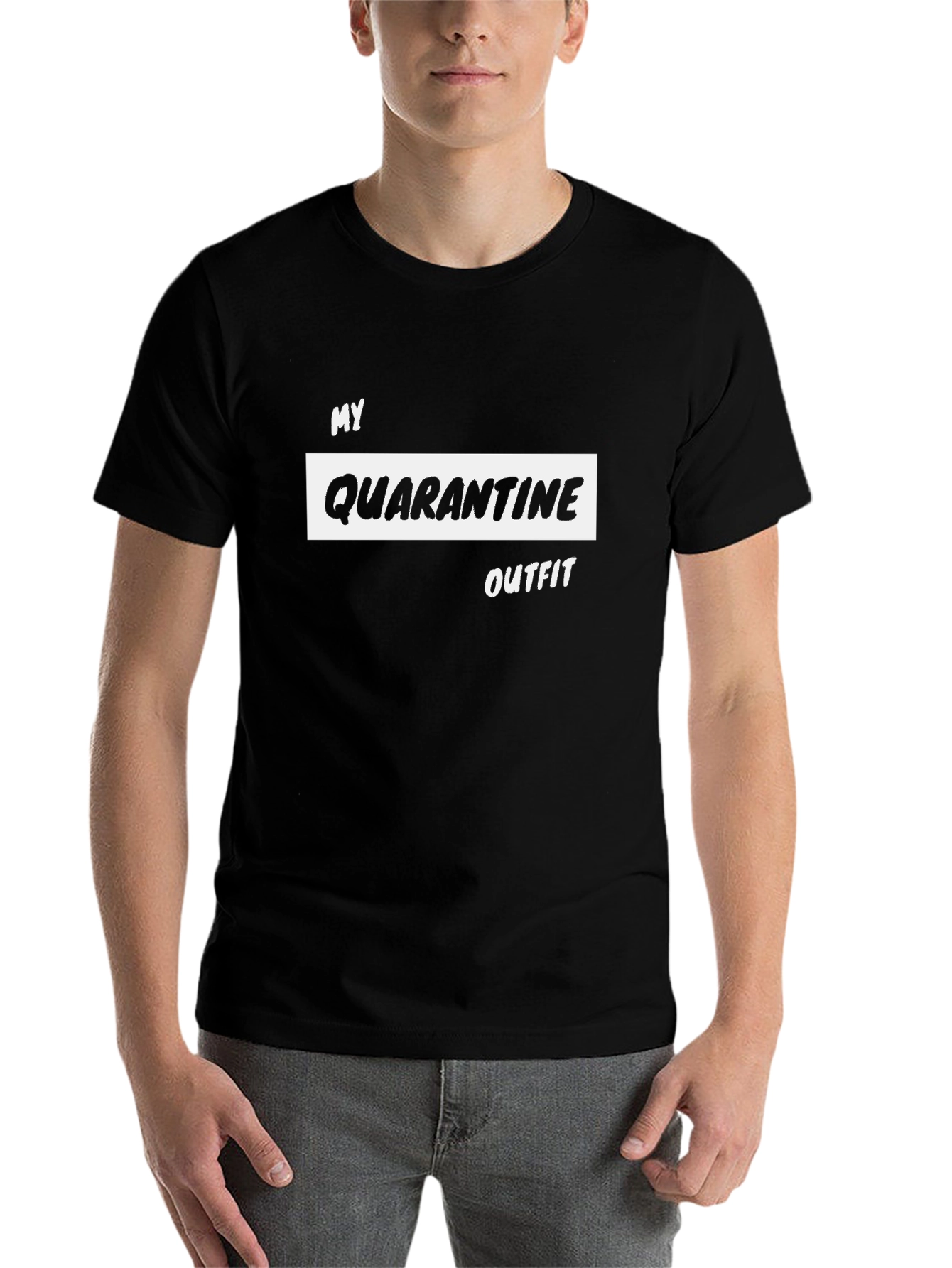 Black Quarantine Outfit Tee - Stylish & Comfy view 7