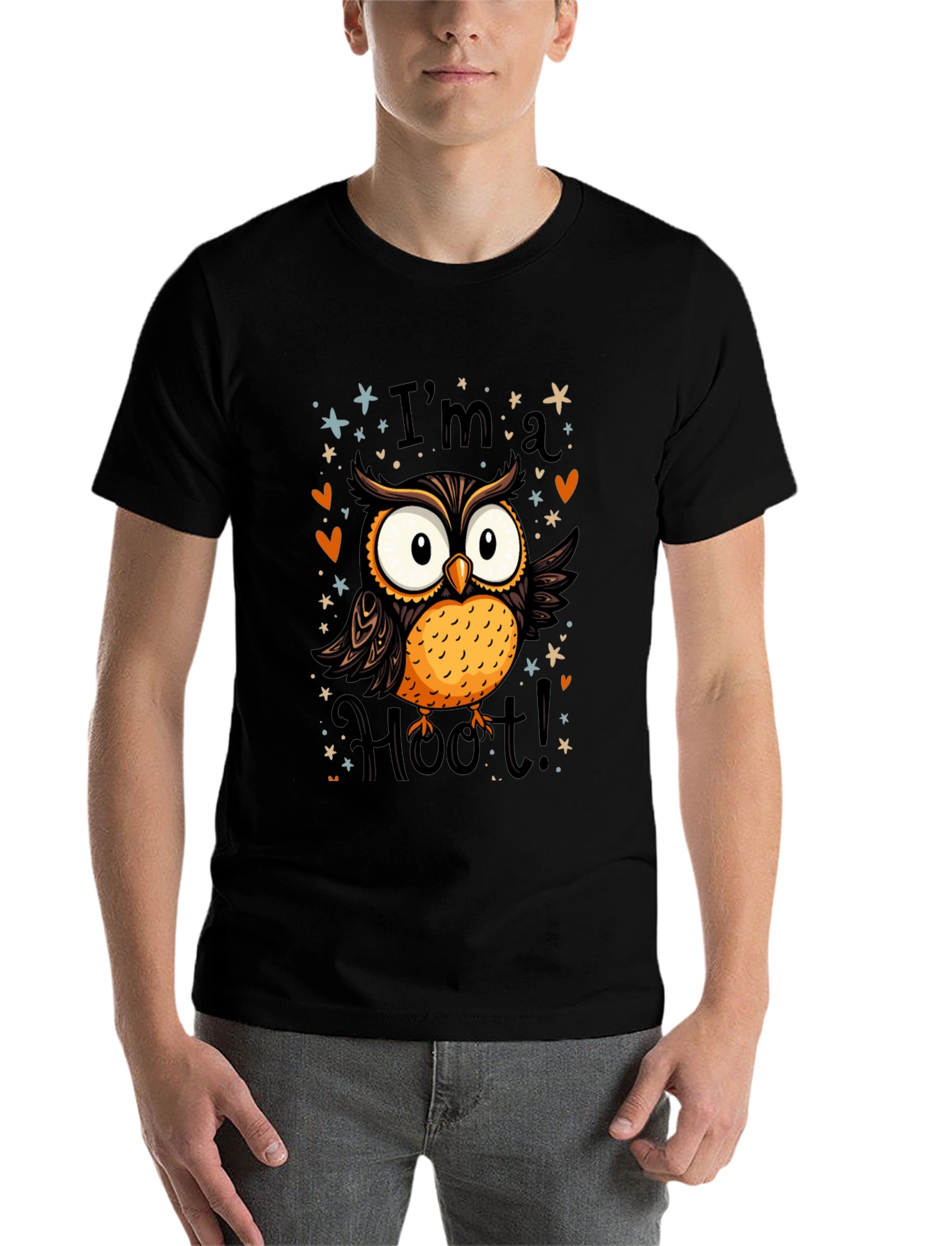 Black I'm a Hoot! Owl Graphic Tee view 7