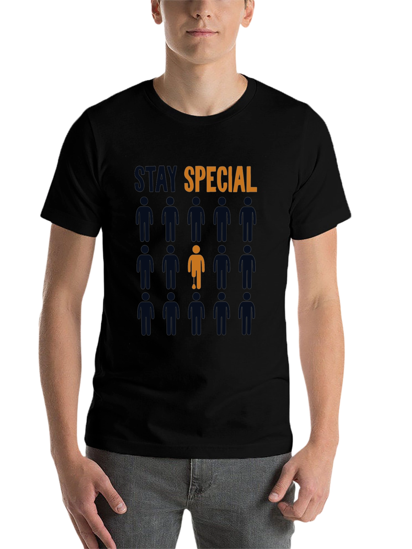 Black Stay Special Graphic Tee - Black Cotton T-Shirt view 7