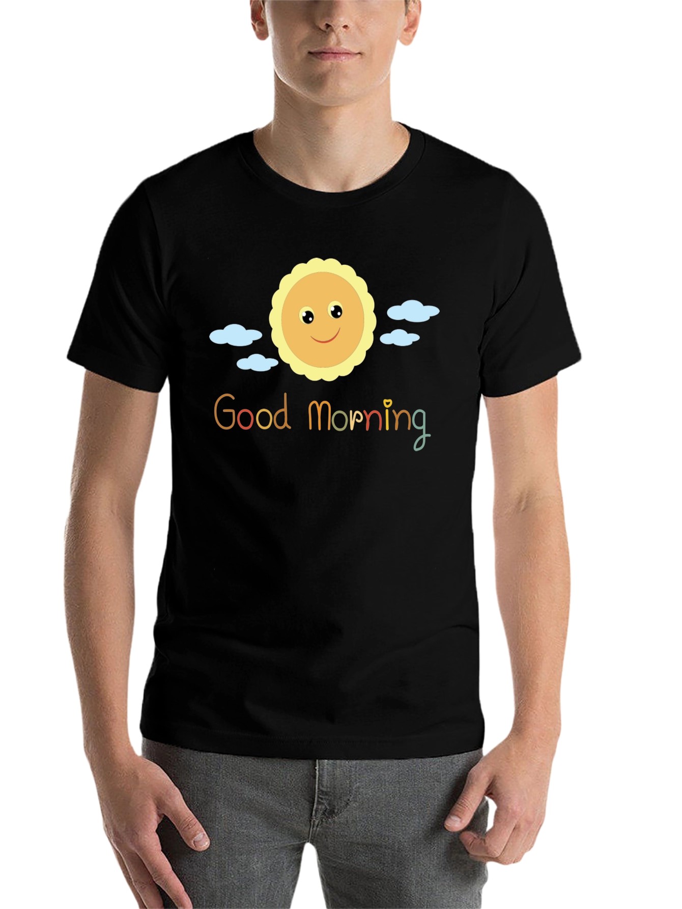 Black Good Morning Sun Graphic Tee - Black view 7