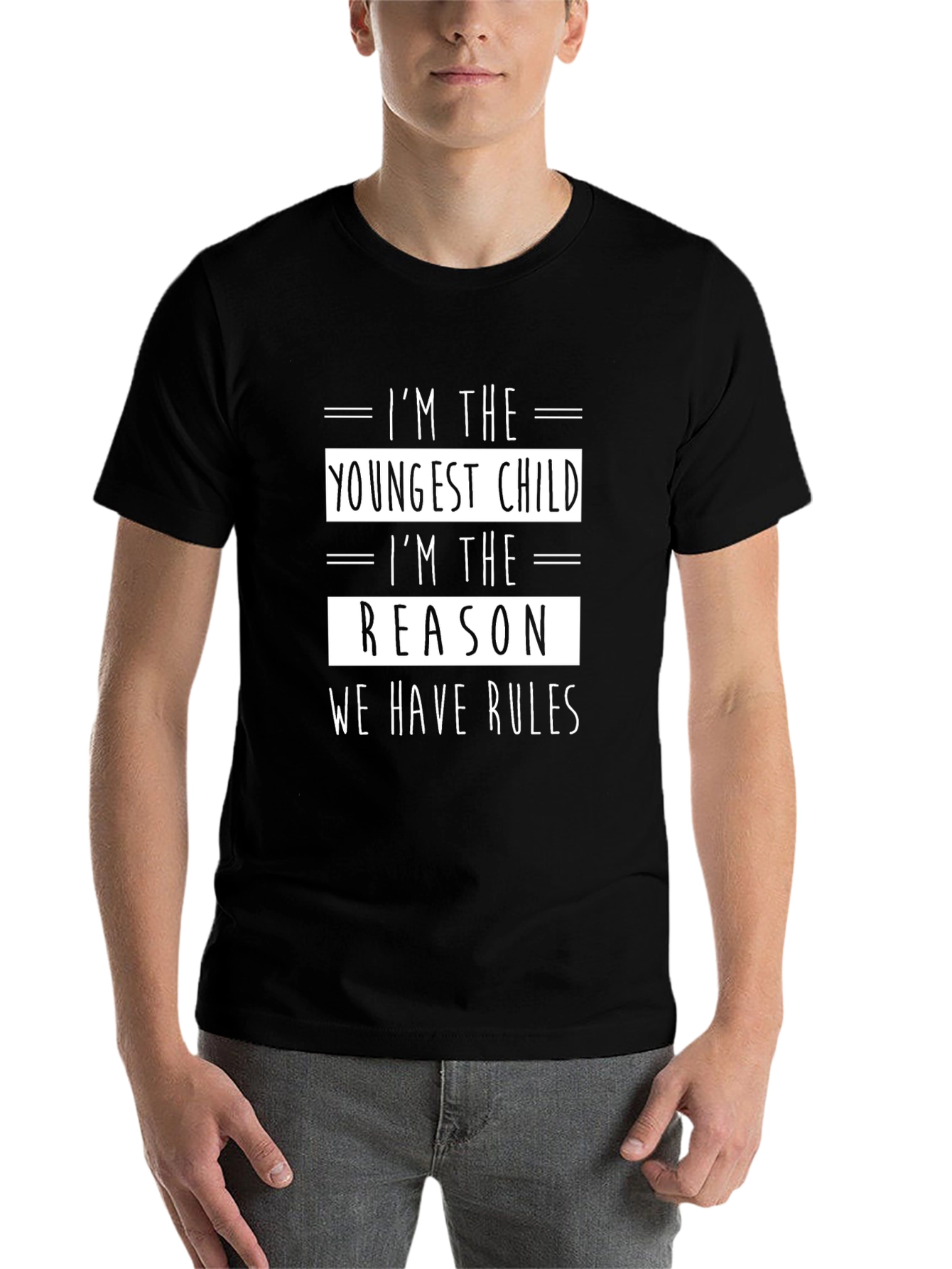 Black Youngest Child, the Reason We Have Rules T-Shirt view 7