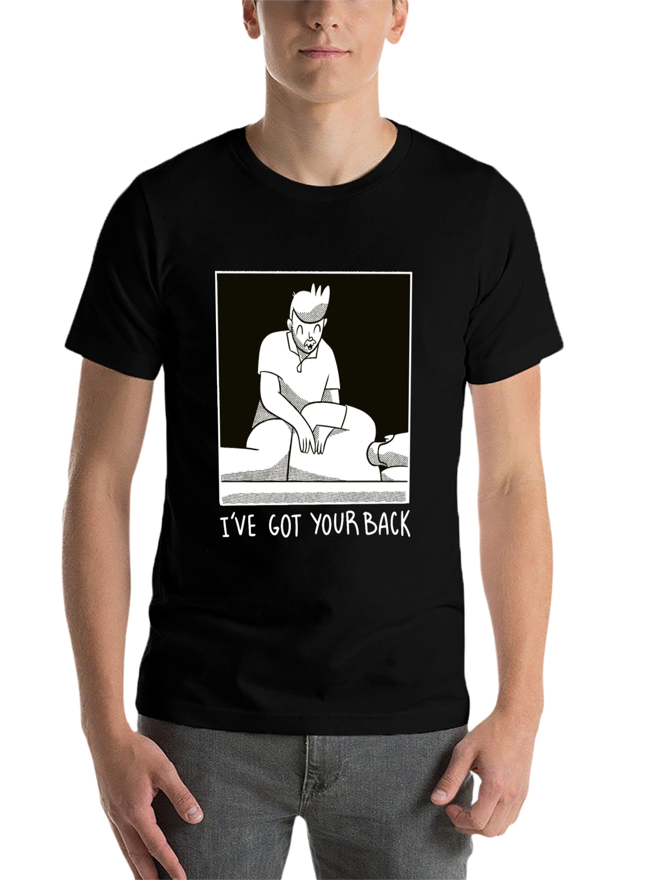 Black I've Got Your Back Chiropractic T-Shirt view 7