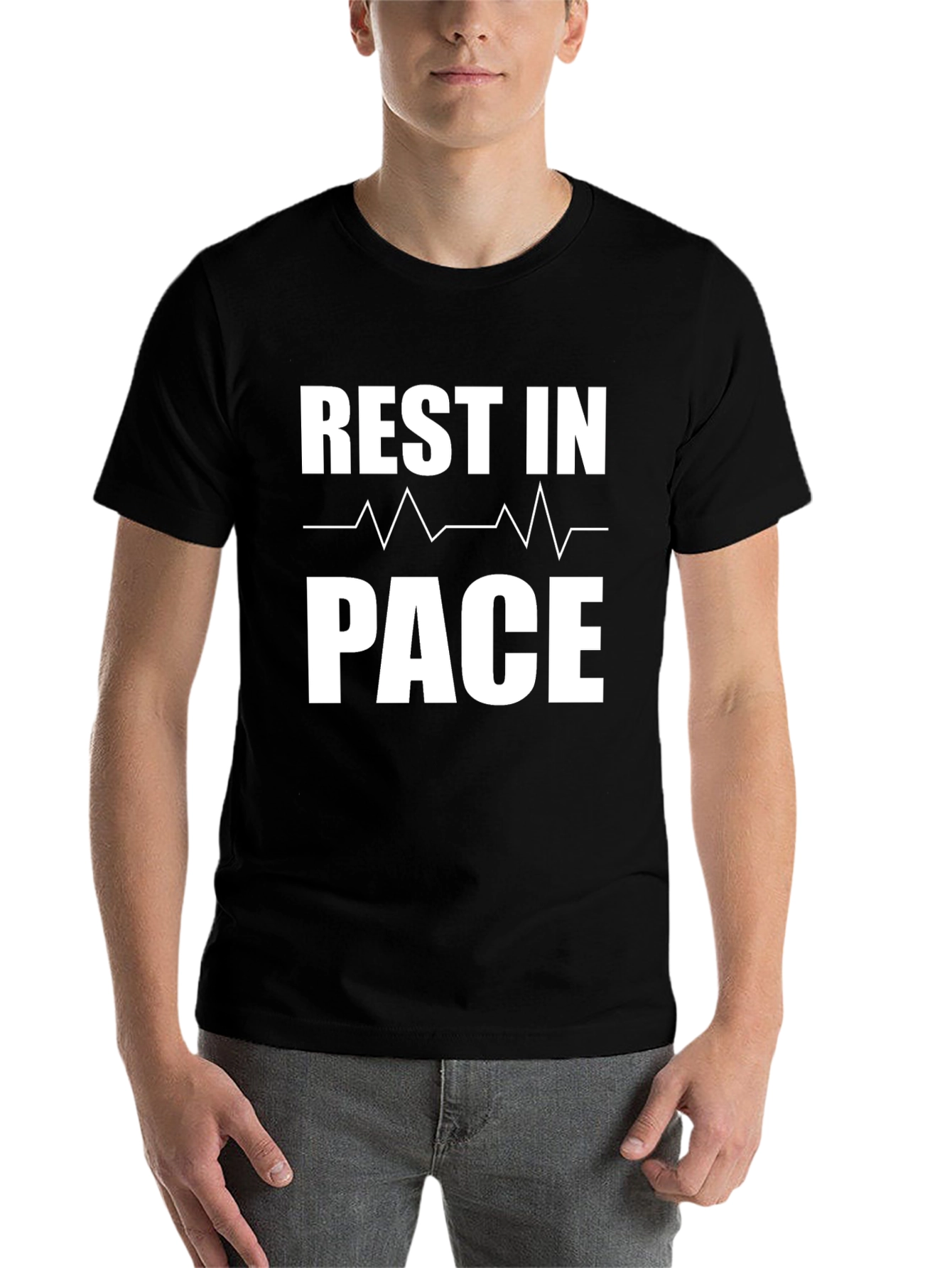 Black Rest In Pace Black Graphic T-Shirt view 7