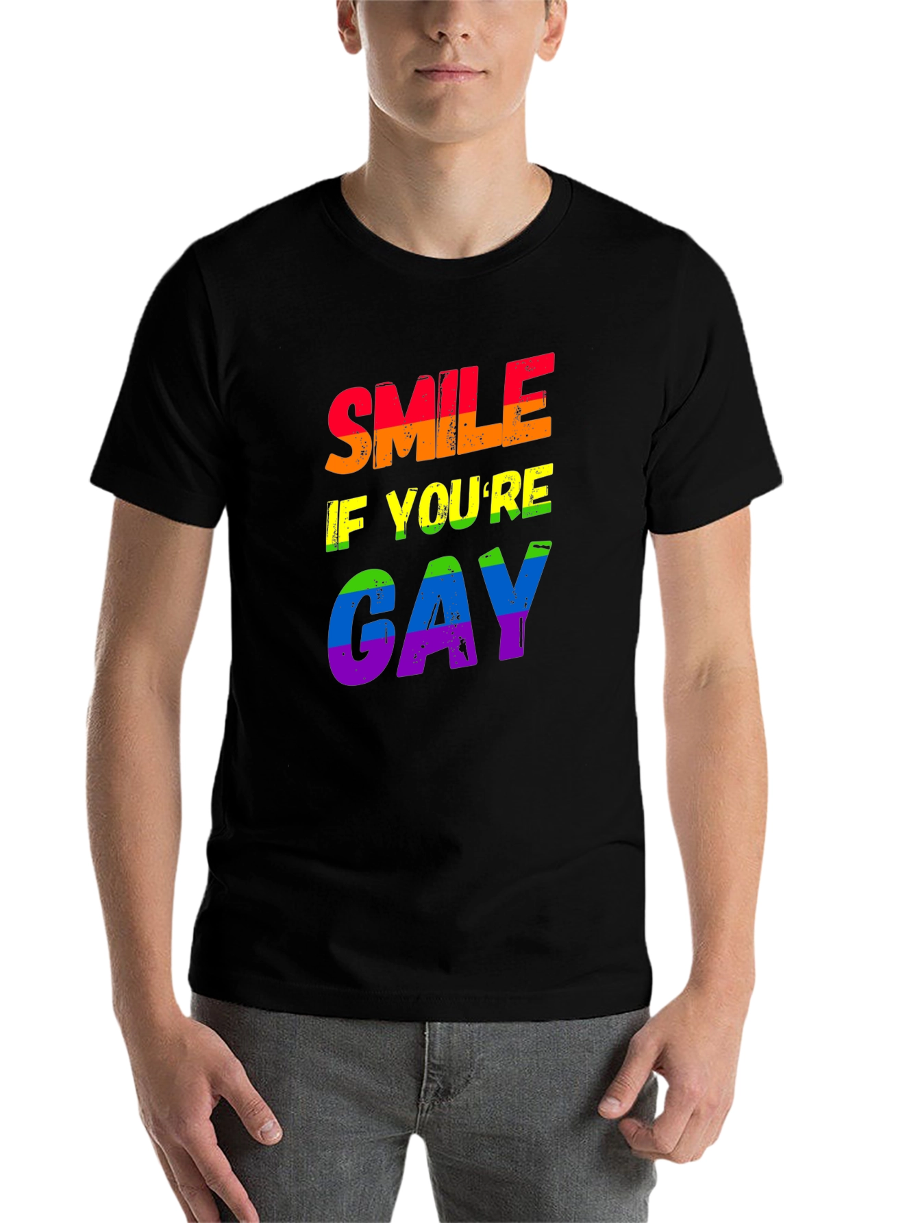 Smile If You're Gay Rainbow Pride T-Shirt - 7