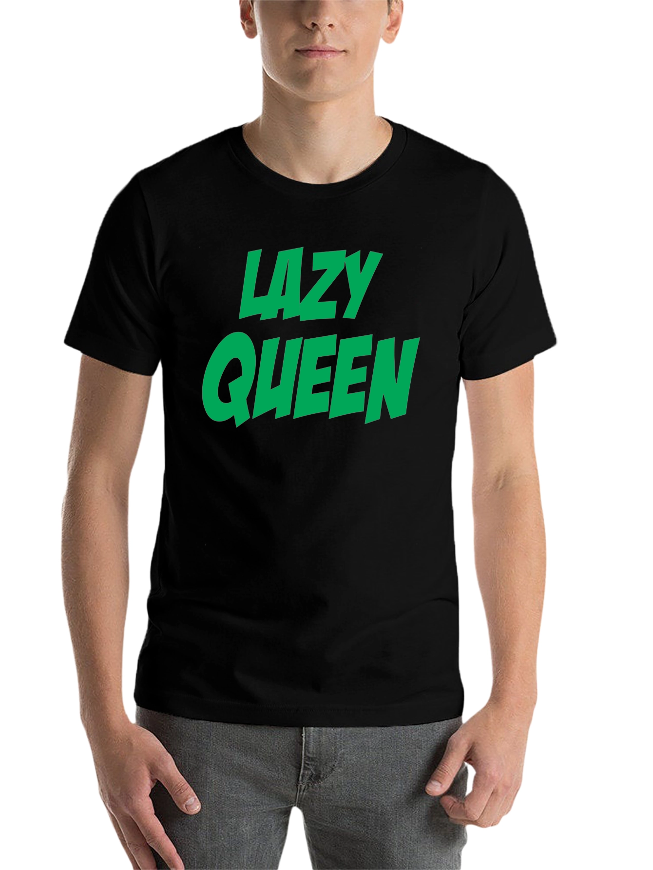 Black Lazy Queen Graphic Tee - Black view 7