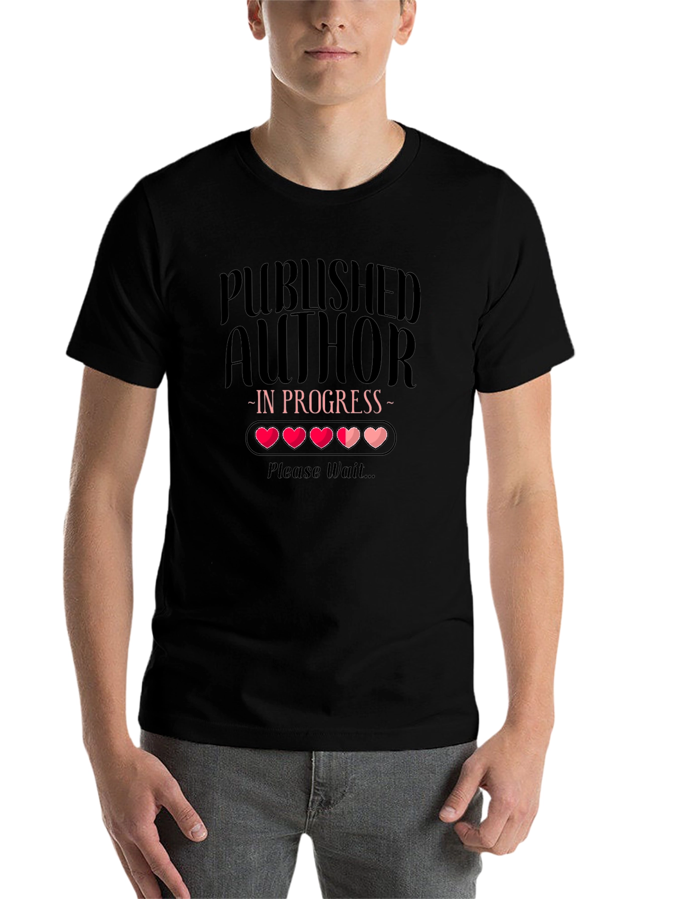 Black Published Author In Progress T-Shirt view 7