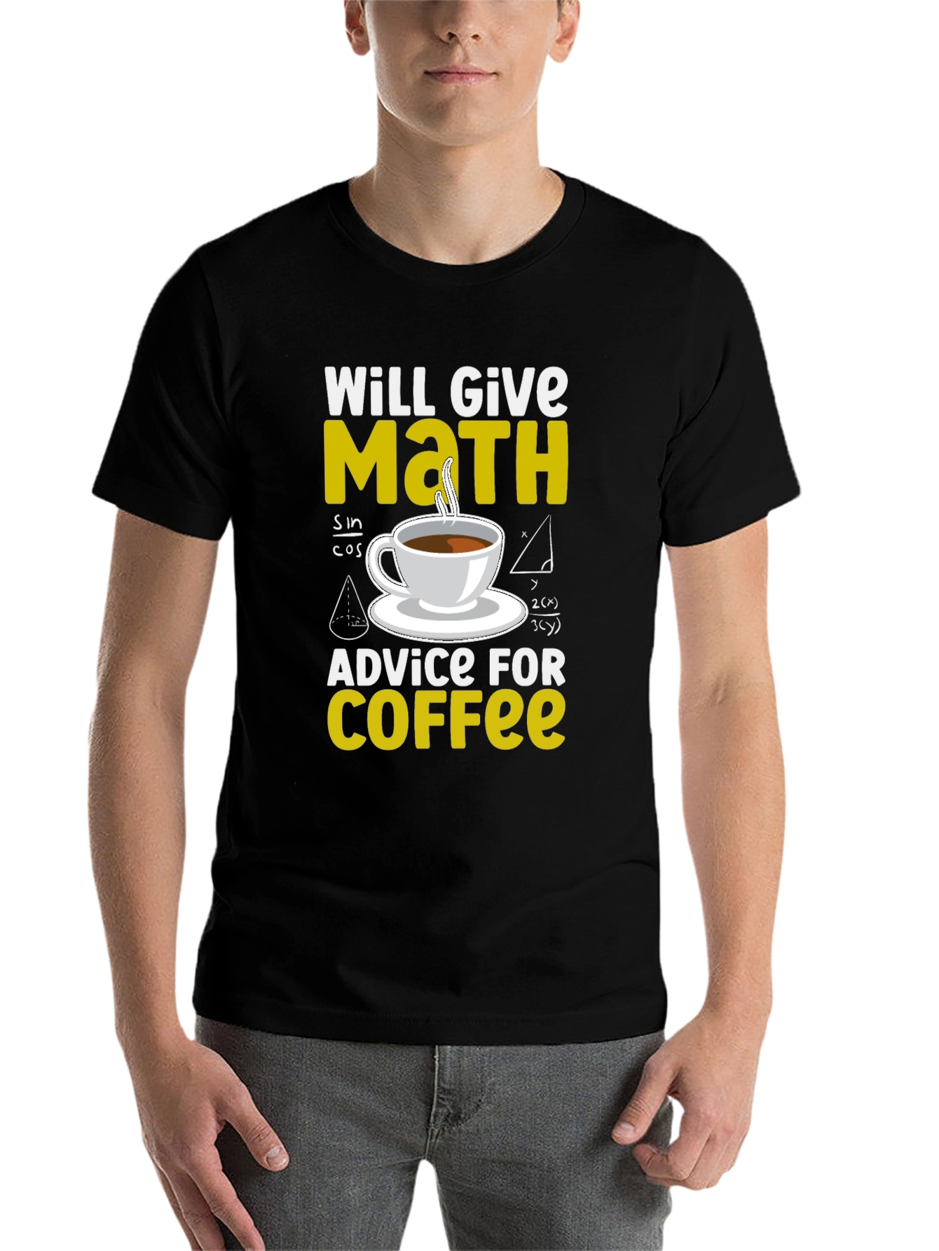 Black Math Advice for Coffee T-Shirt view 7