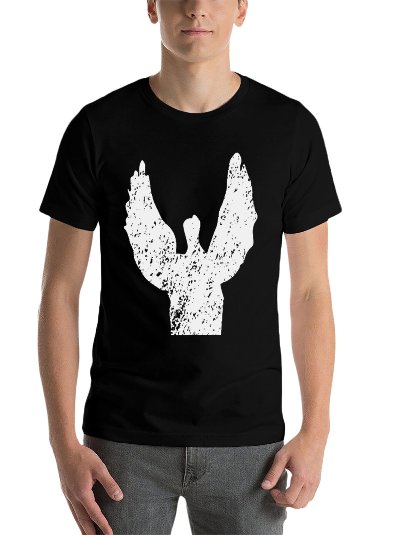 Black Angel Wings Graphic T-Shirt - Stylish Black Tee view 7