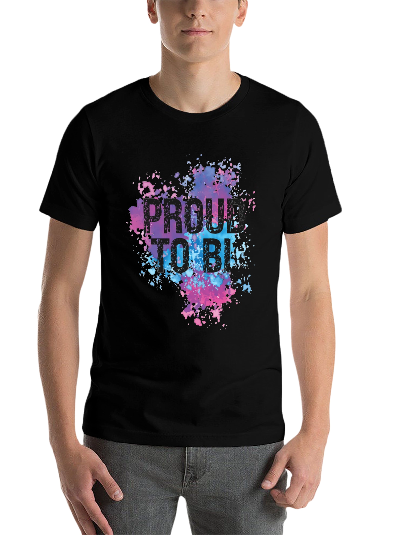 Black Proud to be BI T-Shirt view 7