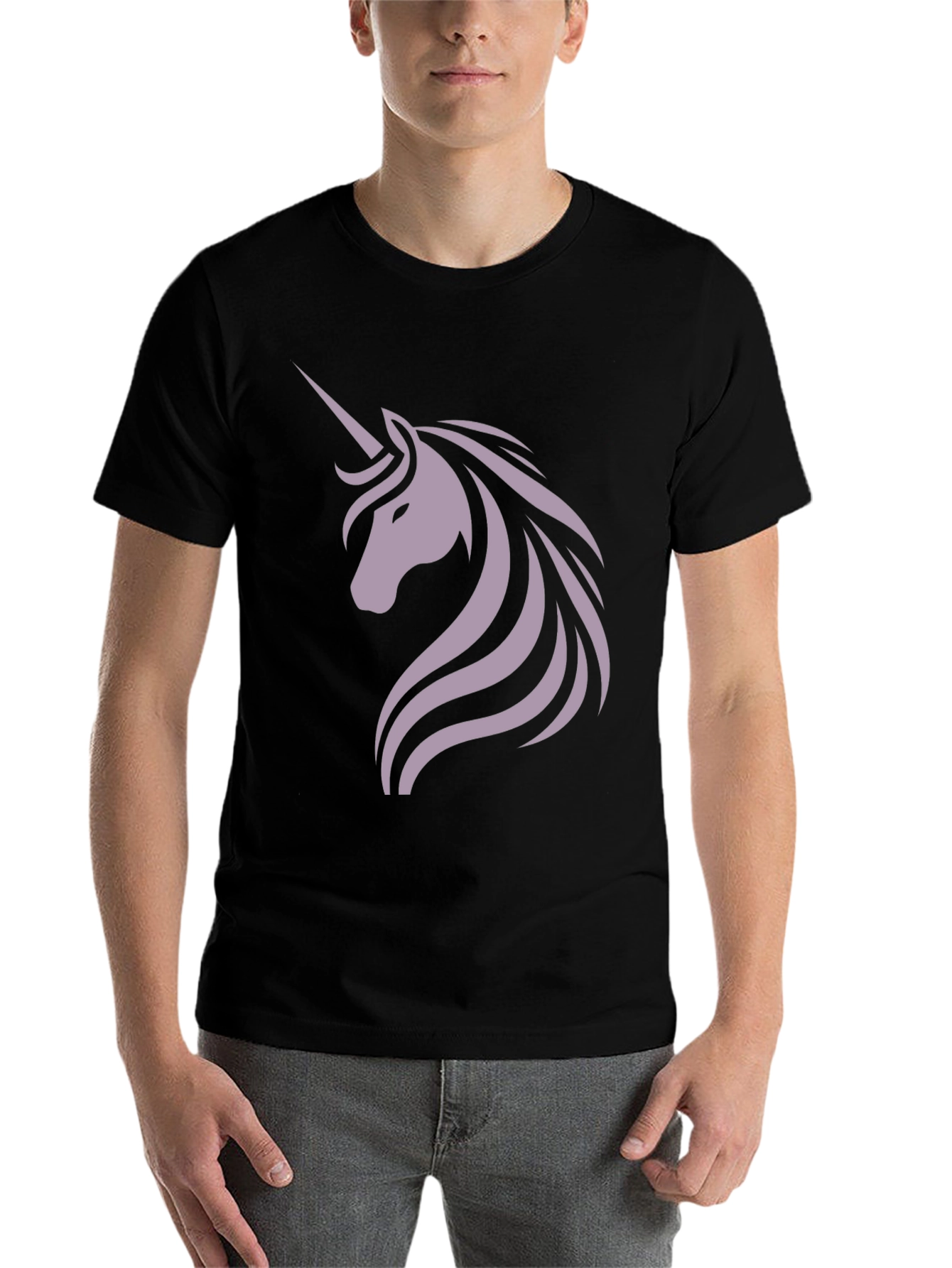 Black Unicorn Graphic Tee - Stylish Black T-Shirt view 7