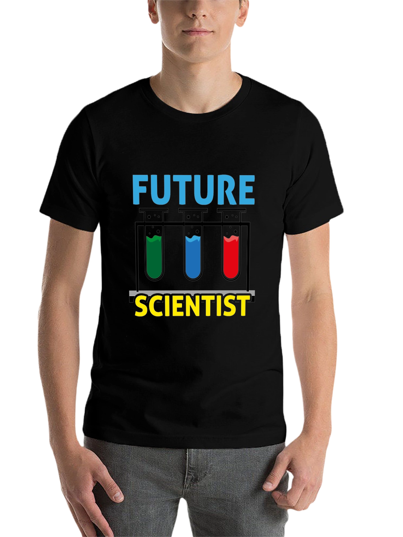 Black Future Scientist T-Shirt - Science Experiment Design view 7