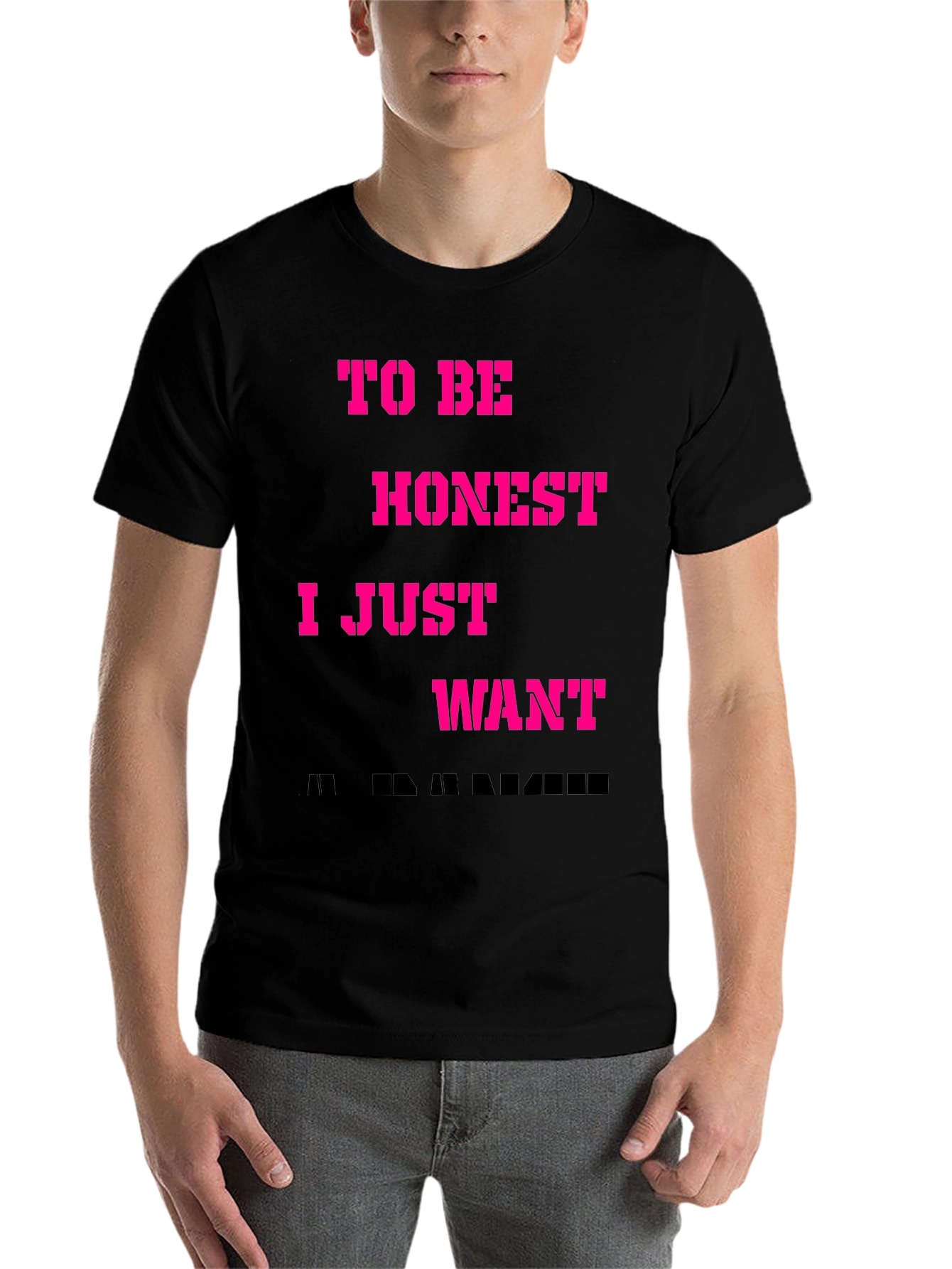 Black Funny To Be Honest T-Shirt view 7