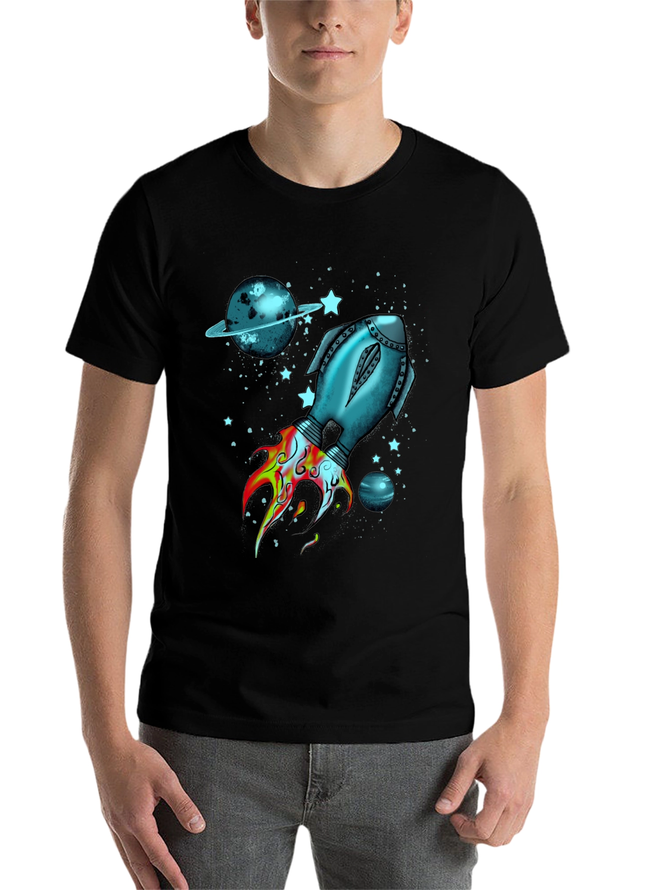Cosmic Rocket T-Shirt - Blast Off in Style! - 7