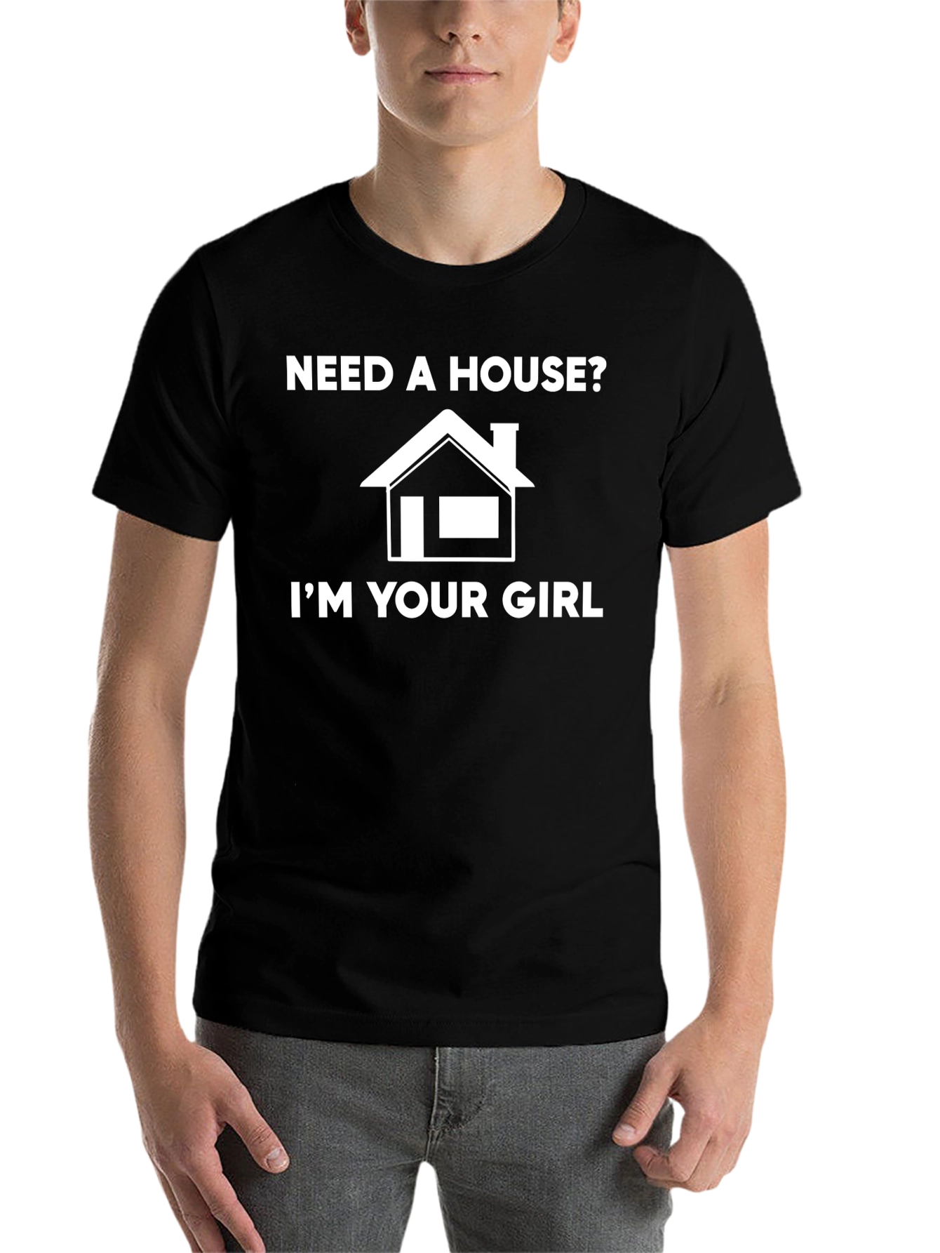 Black Need A House? Graphic T-Shirt view 7