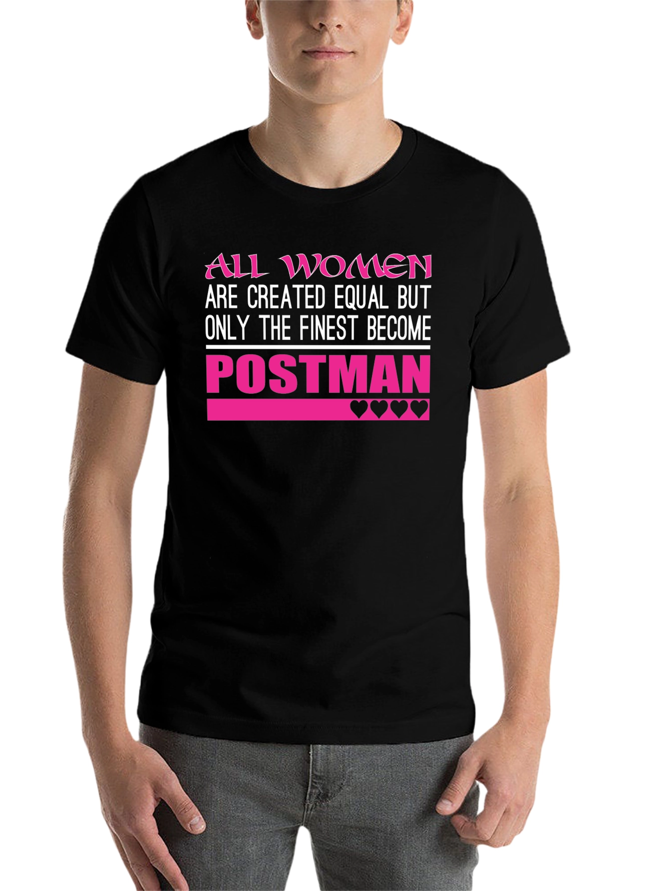 Black Finest Women Postman T-Shirt - Black view 7